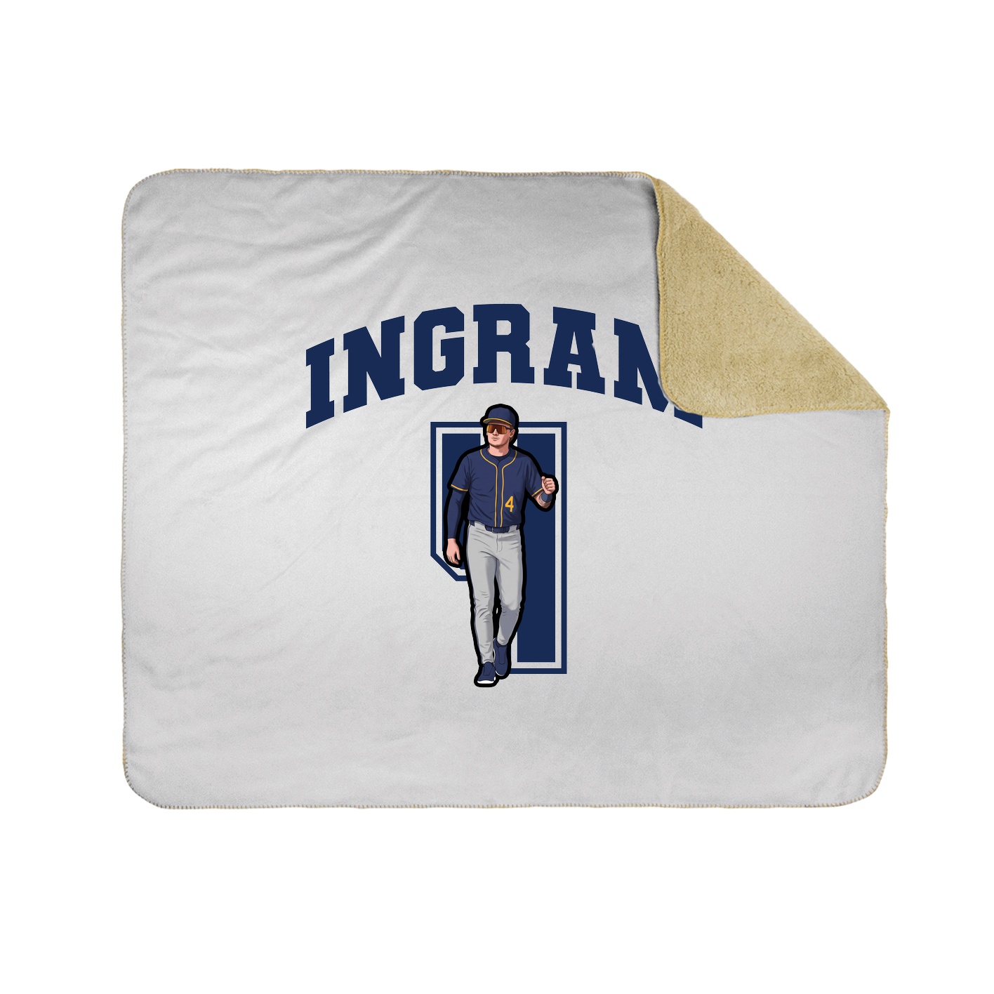 Throw Blanket — Number in White