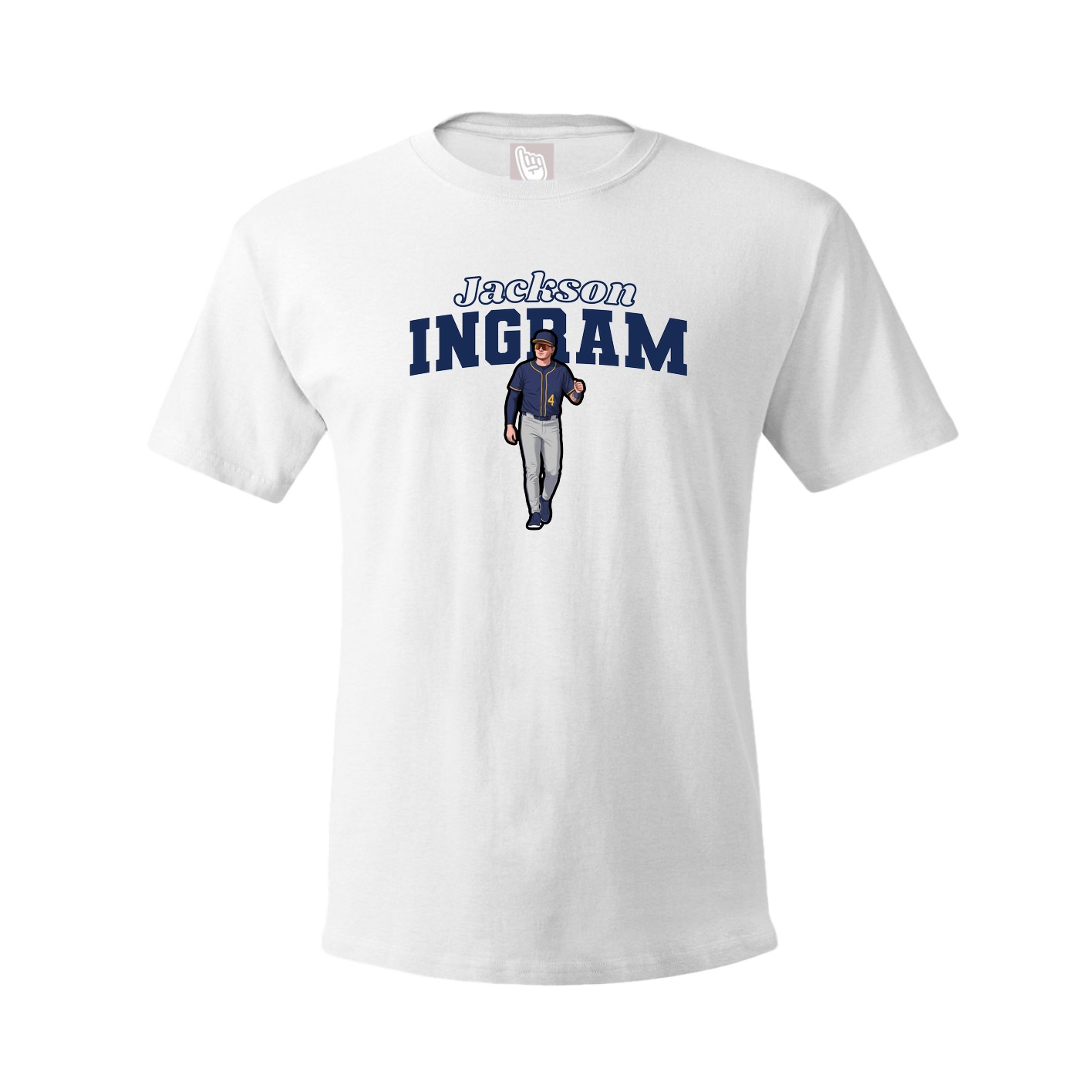 Youth Tee — Name Arch in White