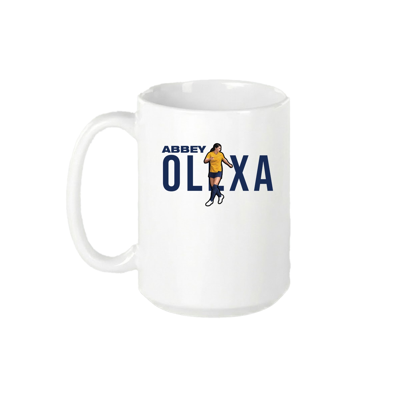 15oz Coffee Mug — Player Name in White