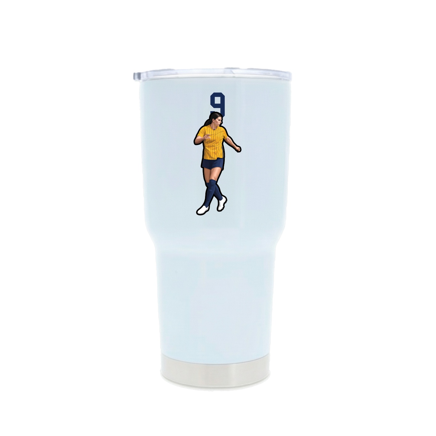30oz Stainless Steel Tumbler — Number Top in White