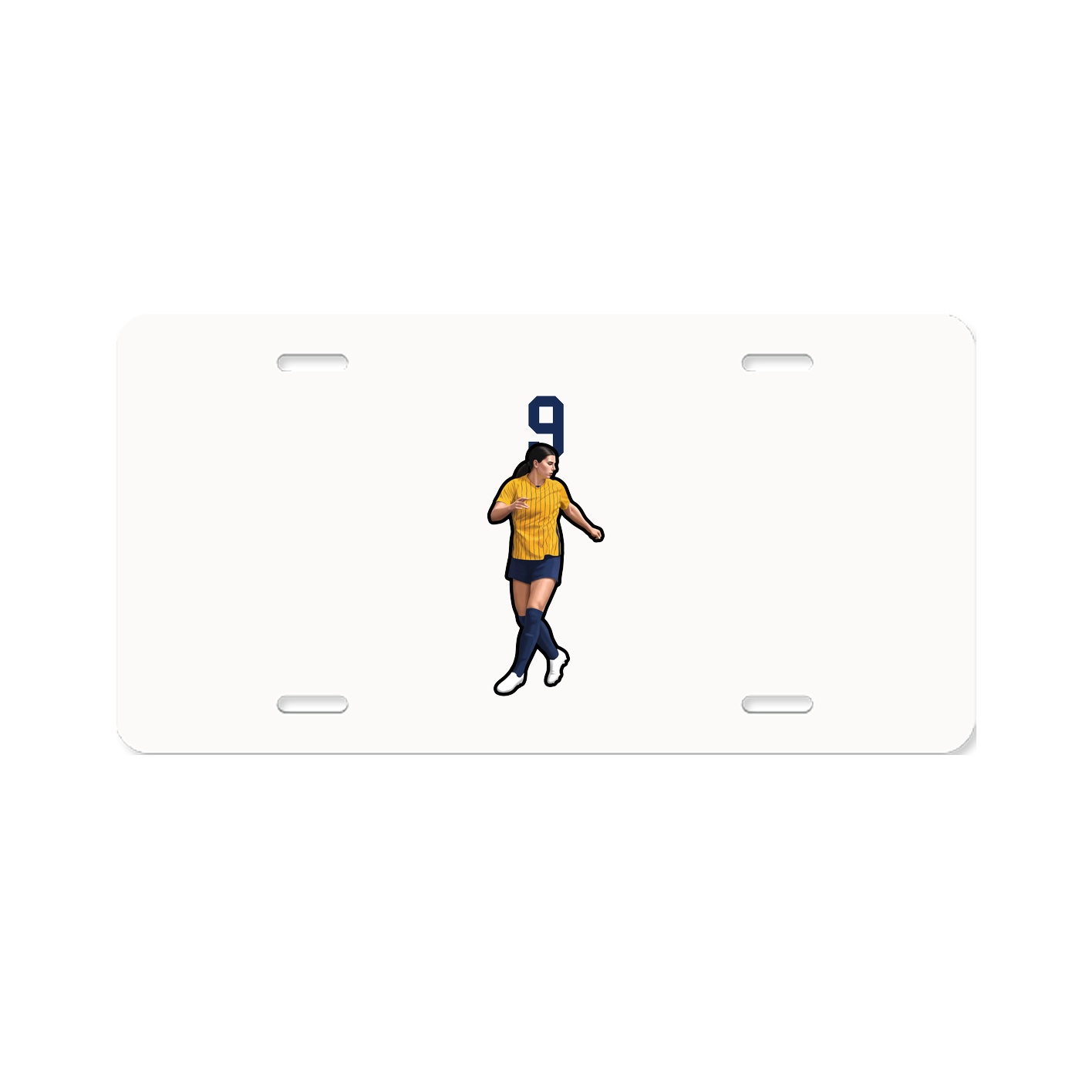 License Plate — Number Top in Classic