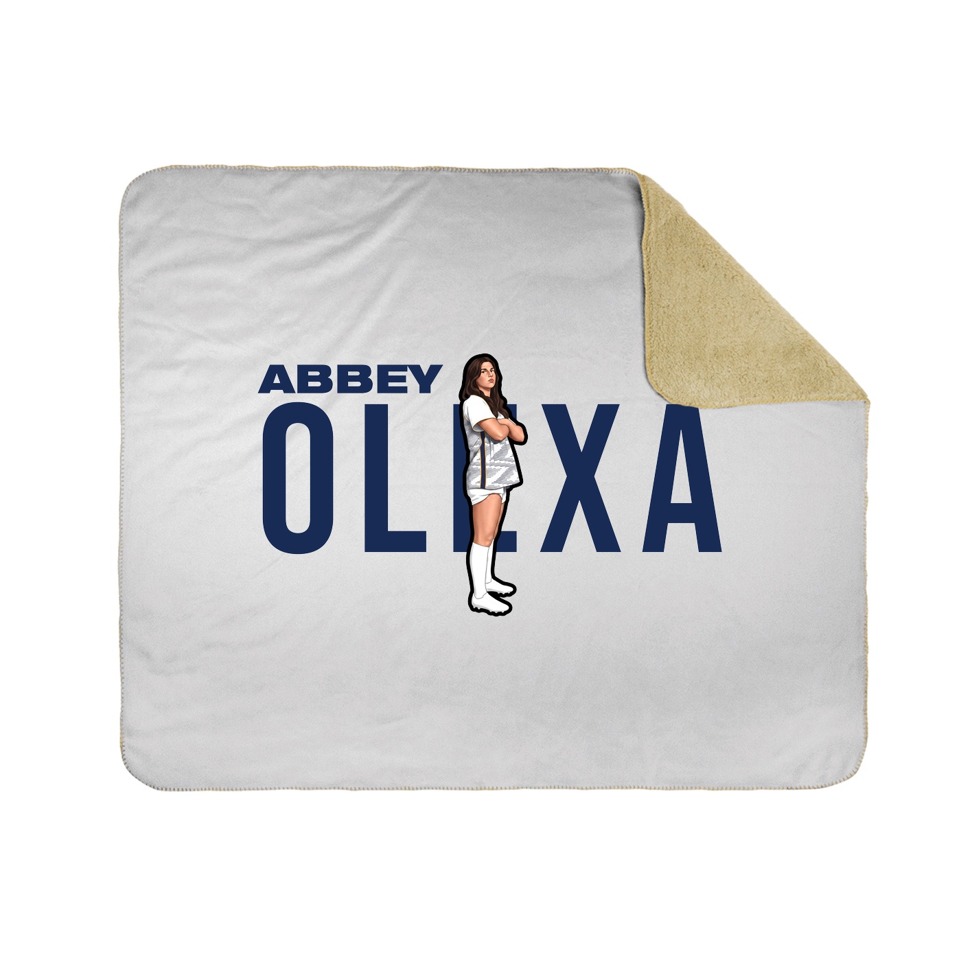 Throw Blanket — Player Name in White