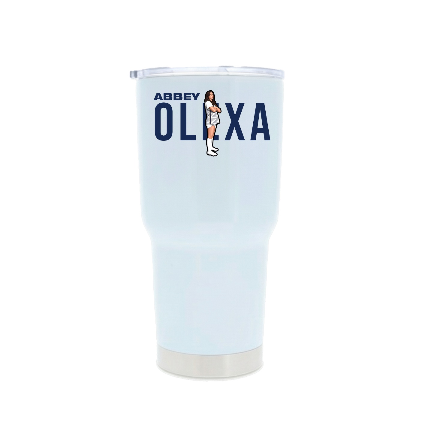 30oz Stainless Steel Tumbler — Player Name in White