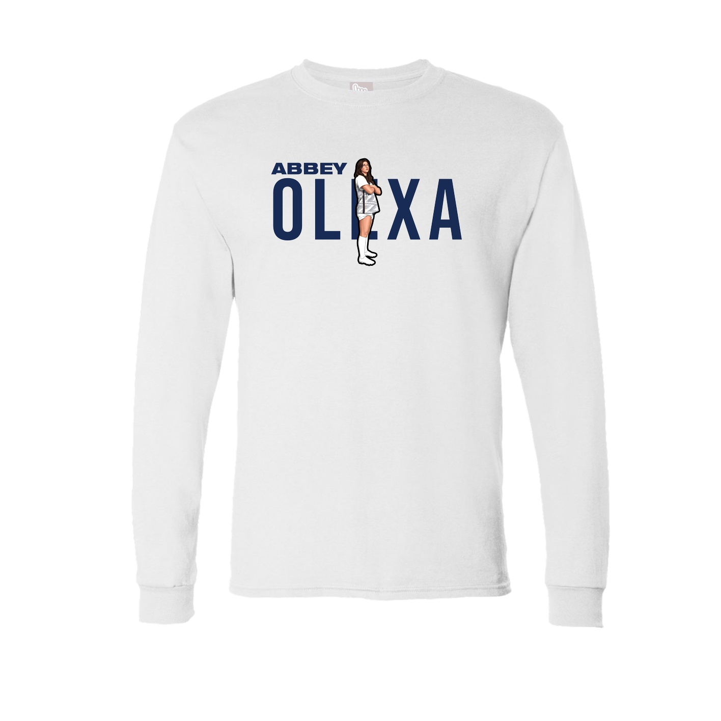 Long Sleeve Tee — Player Name in White