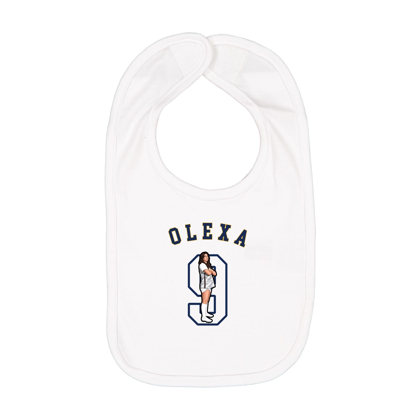 Infant Bib — Shirsey Arch in White