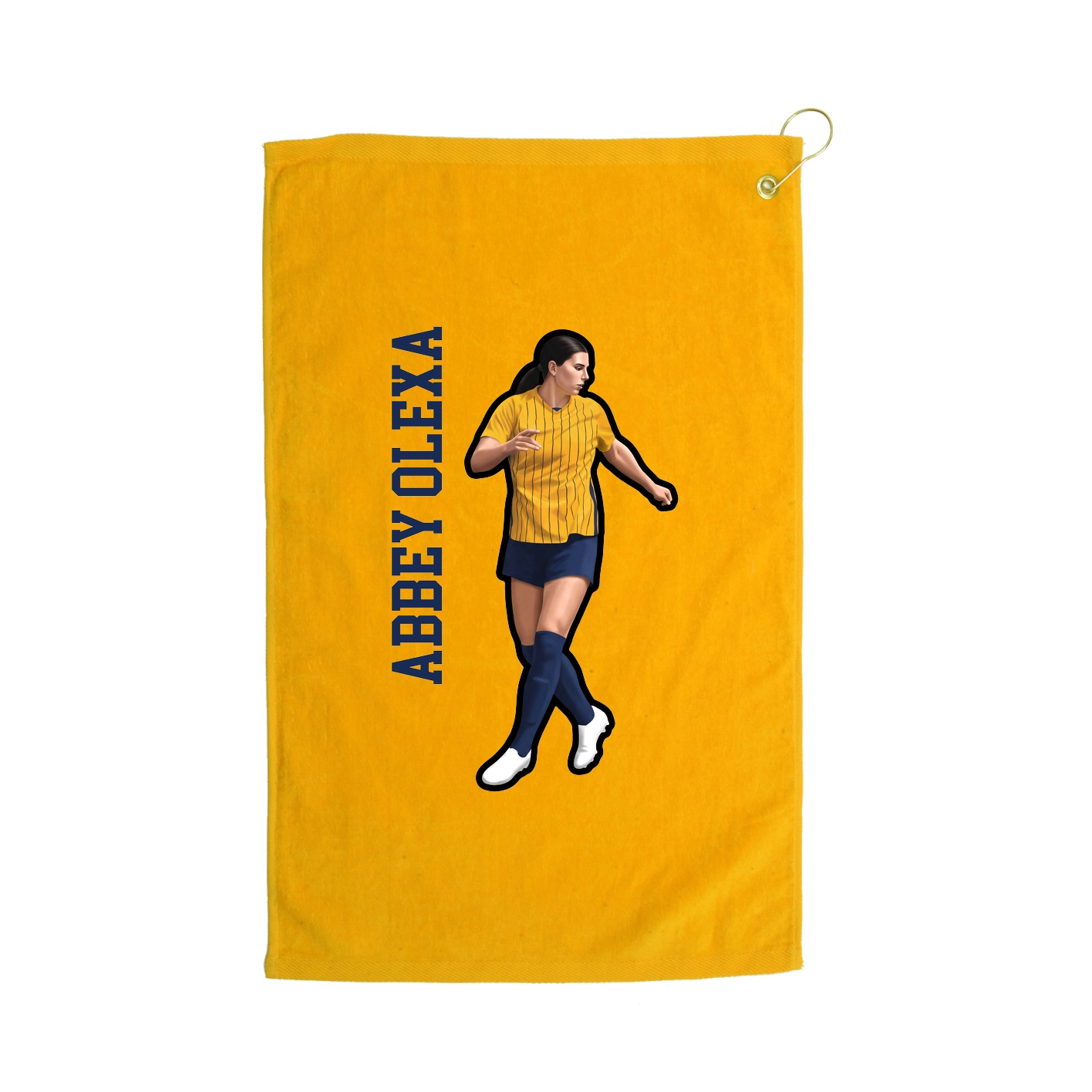 Golf Towel — Name Vertical in Gold