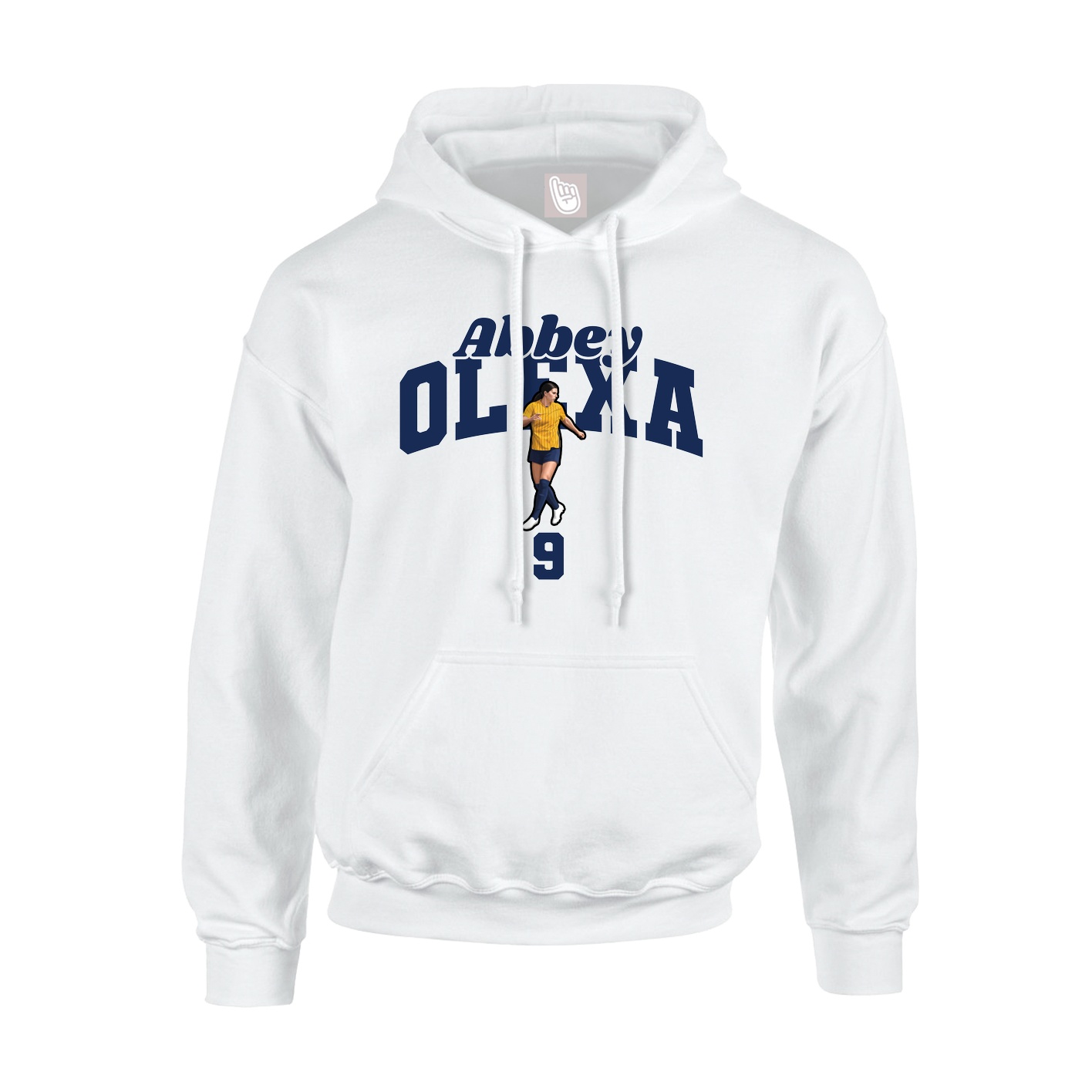 Hoodie — Signature Arch in White