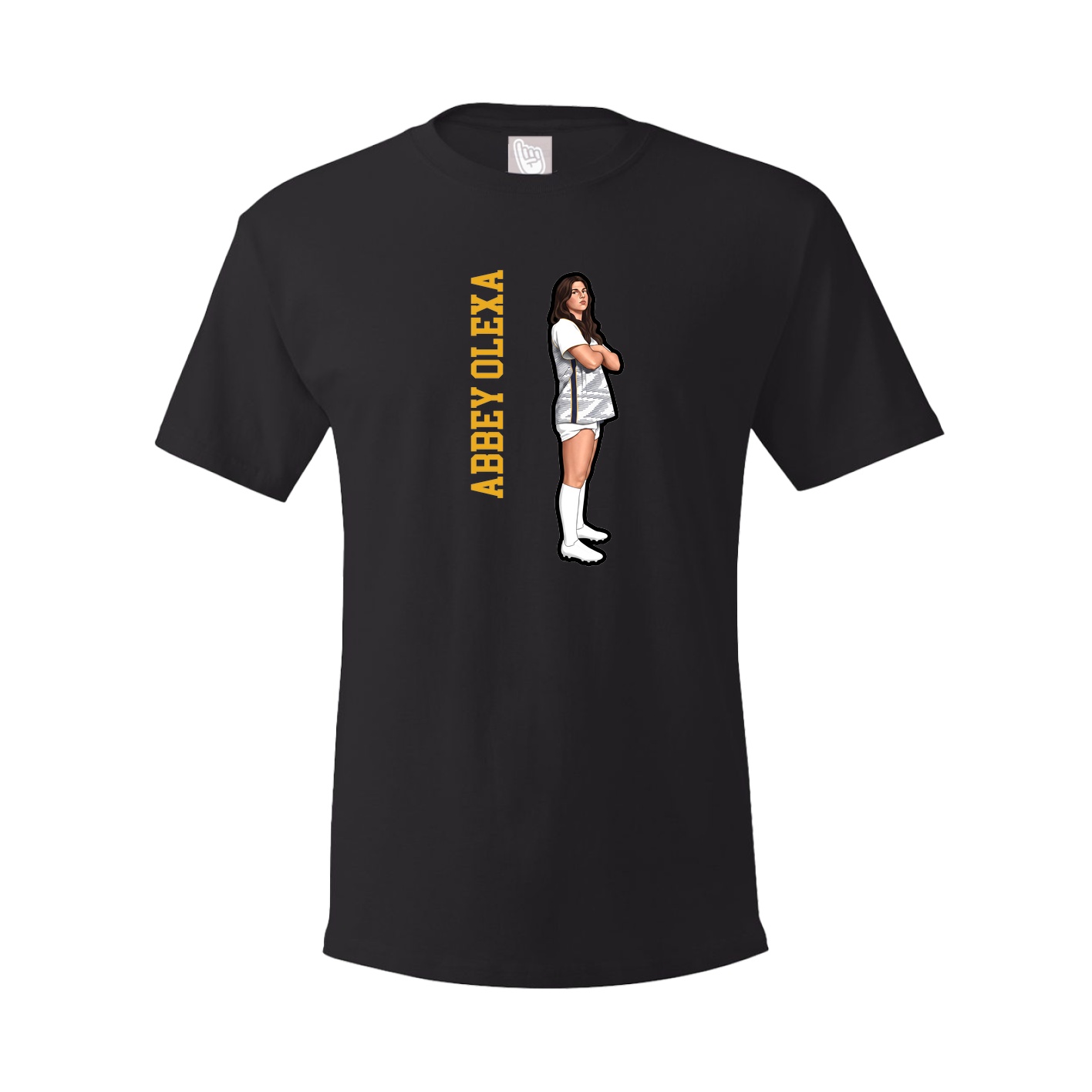 Youth Tee — Name Vertical in Black