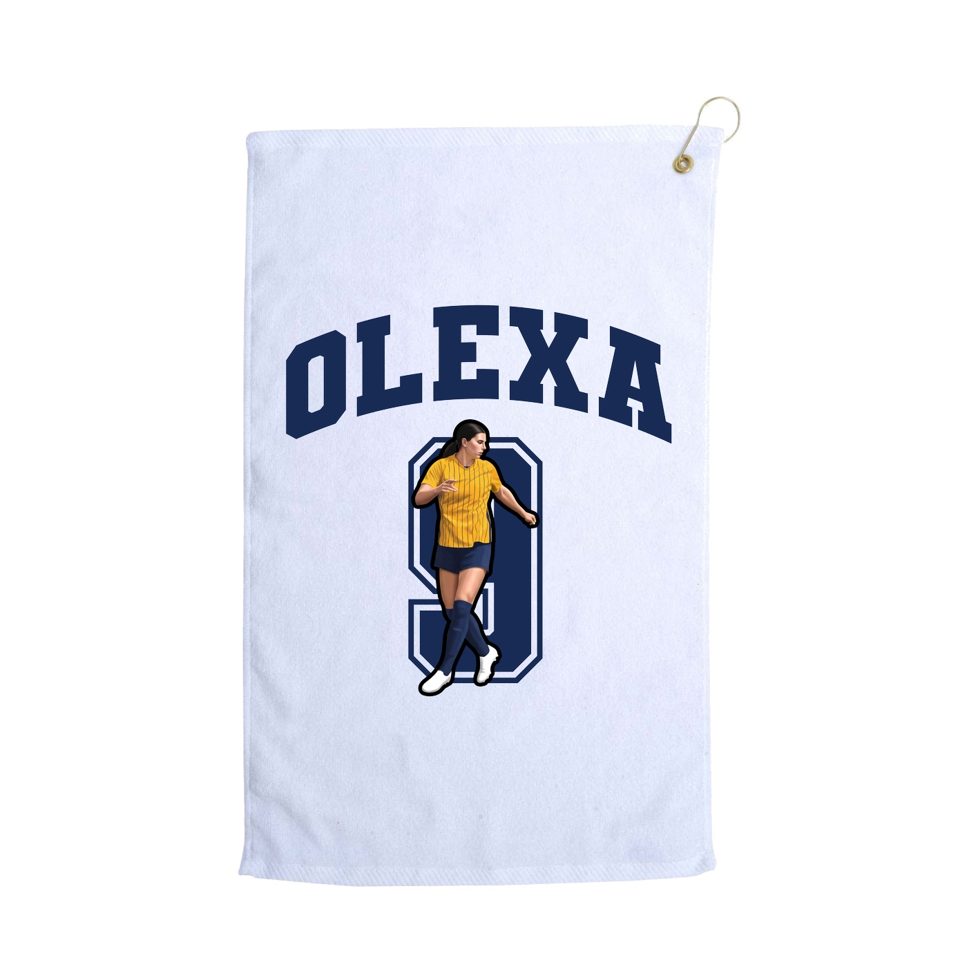 Golf Towel — Number in White