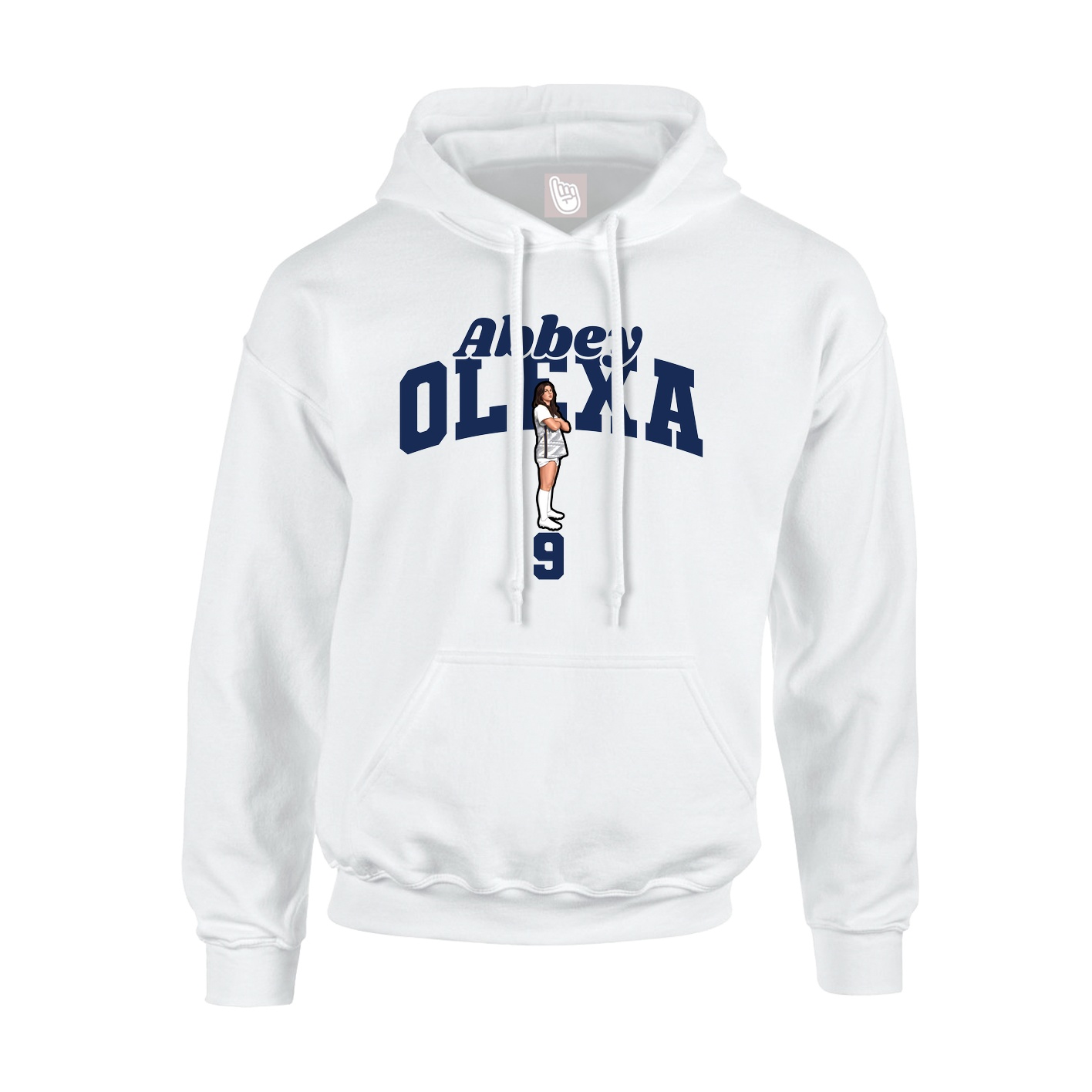 Youth Hoodie — Signature Arch in White