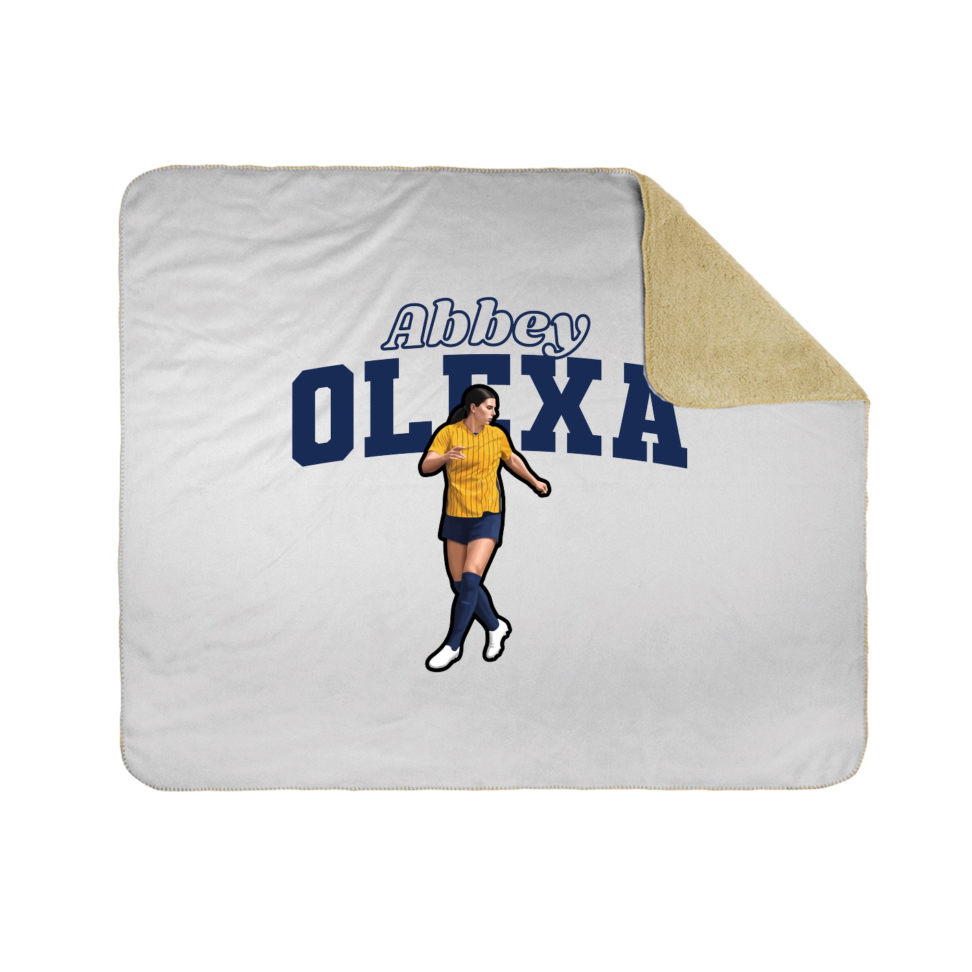 Throw Blanket — Name Arch in White