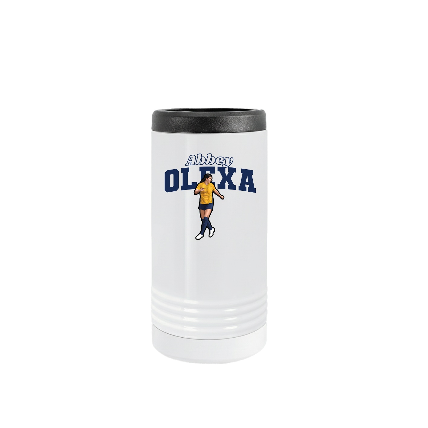 Slim Beverage Holder — Name Arch in White