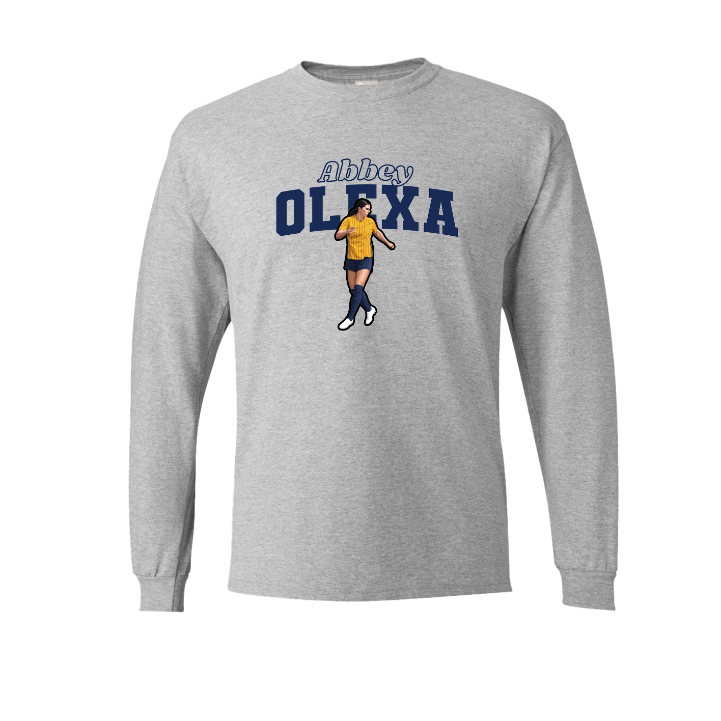 Long Sleeve Tee — Name Arch in Grey