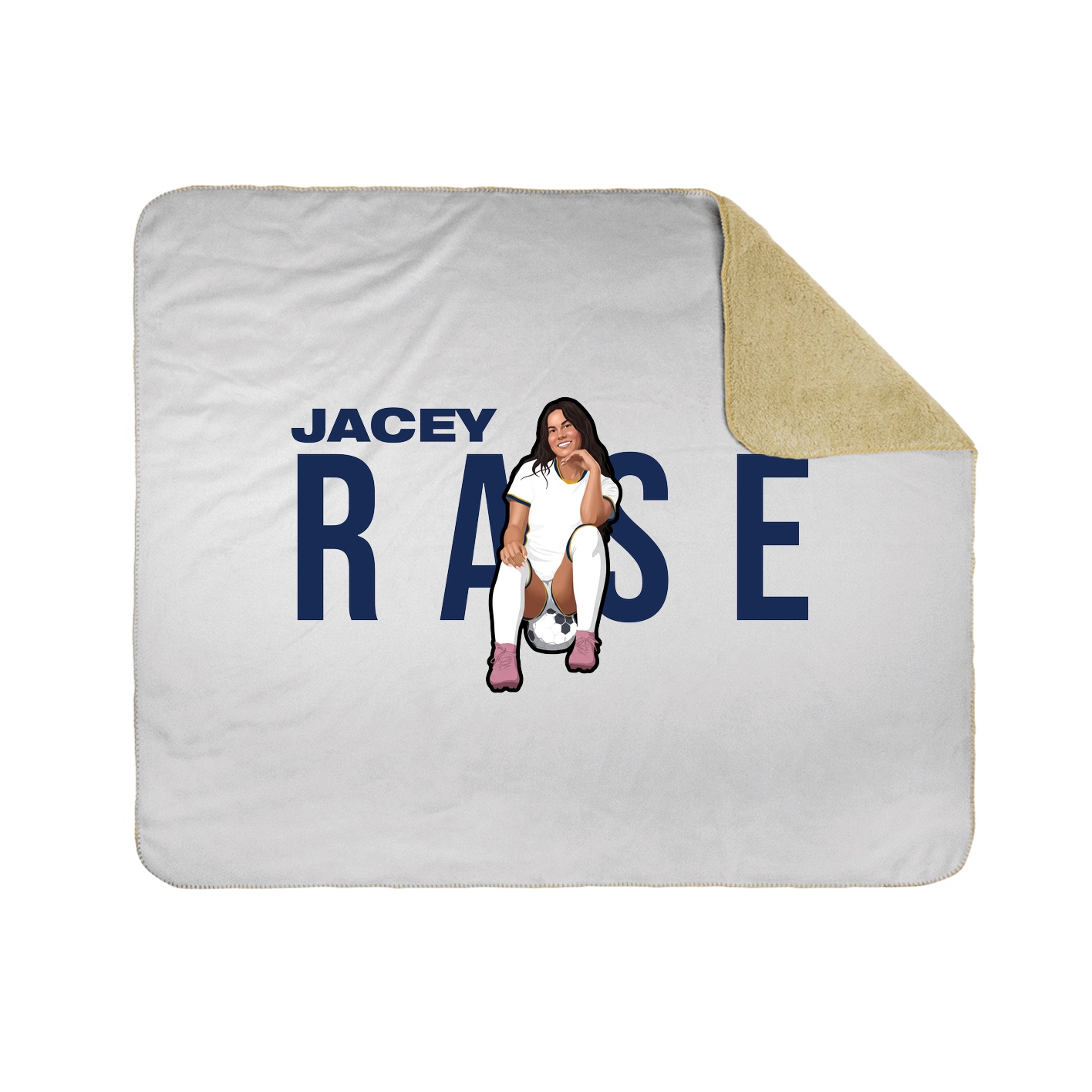 Throw Blanket — Player Name in White