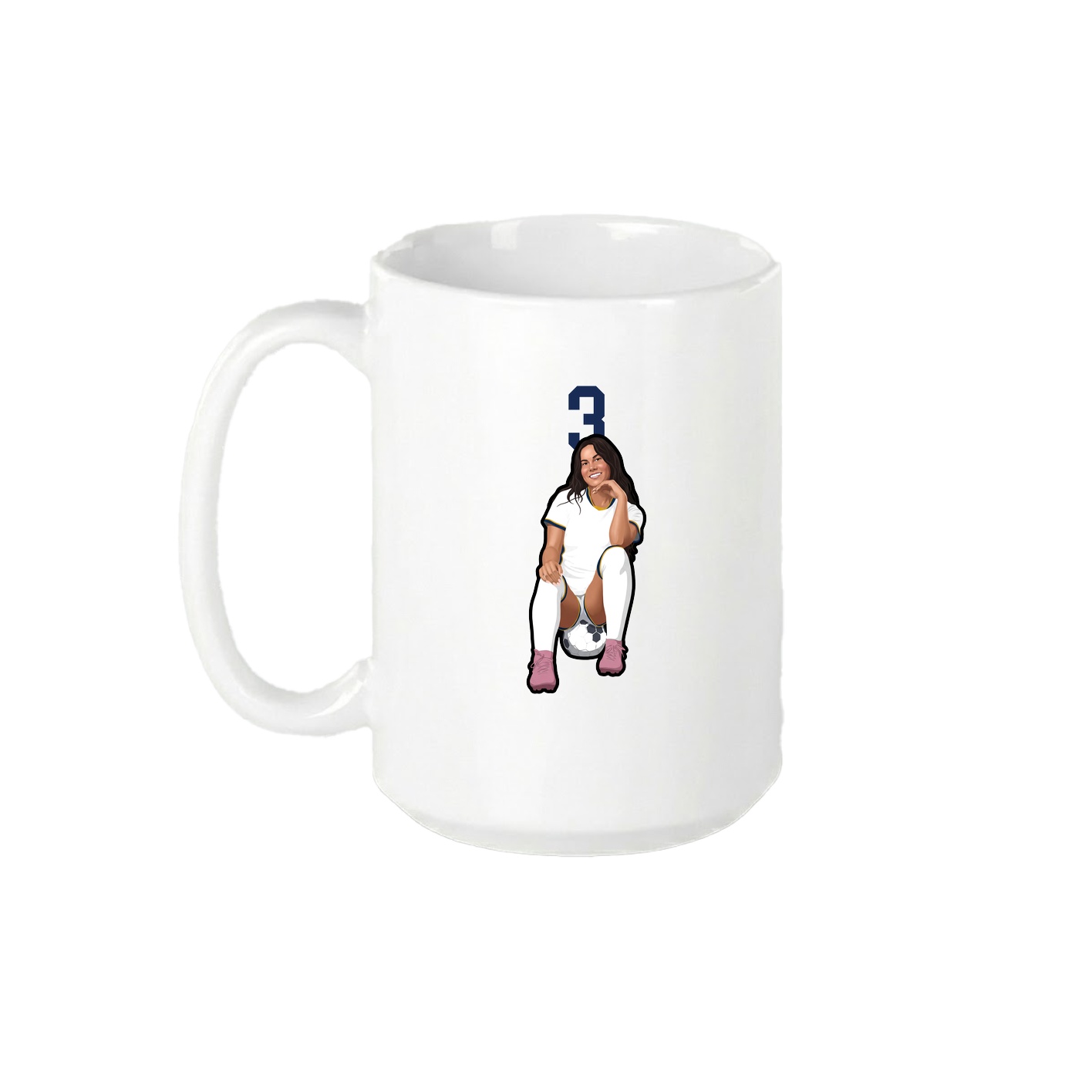 15oz Coffee Mug — Number Top in White