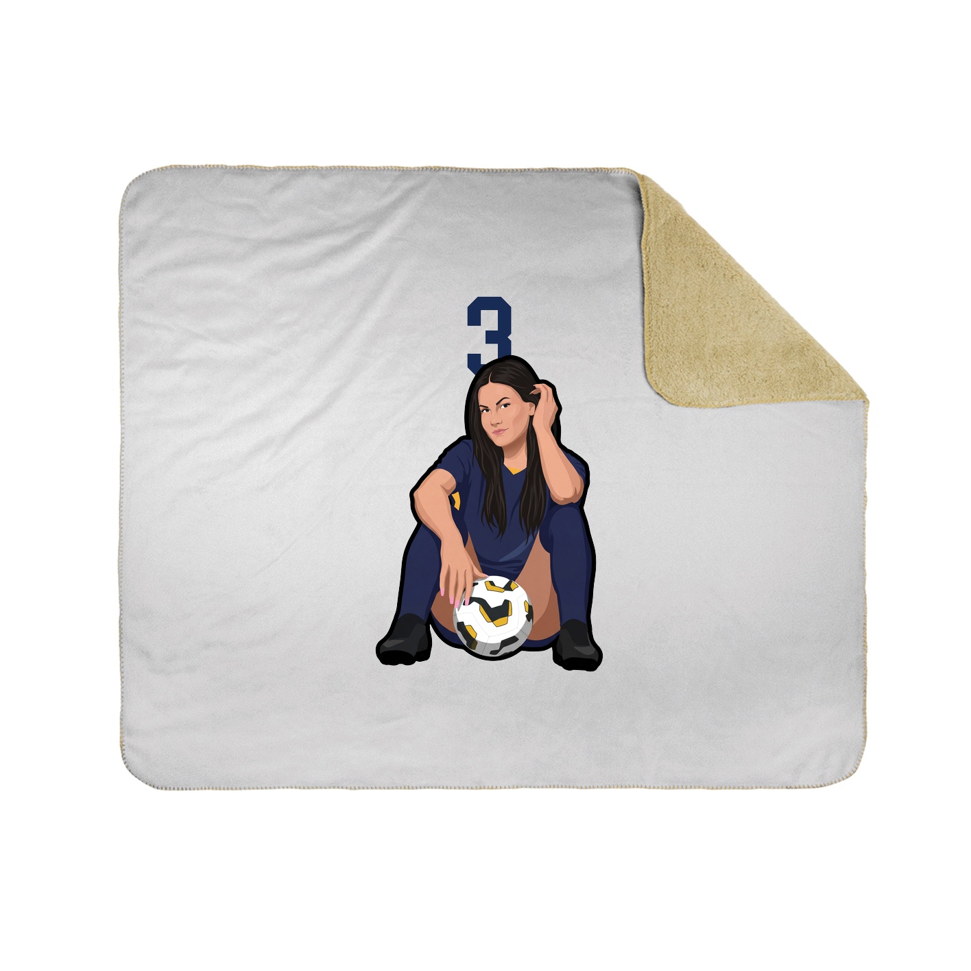 Throw Blanket — Number Top in White
