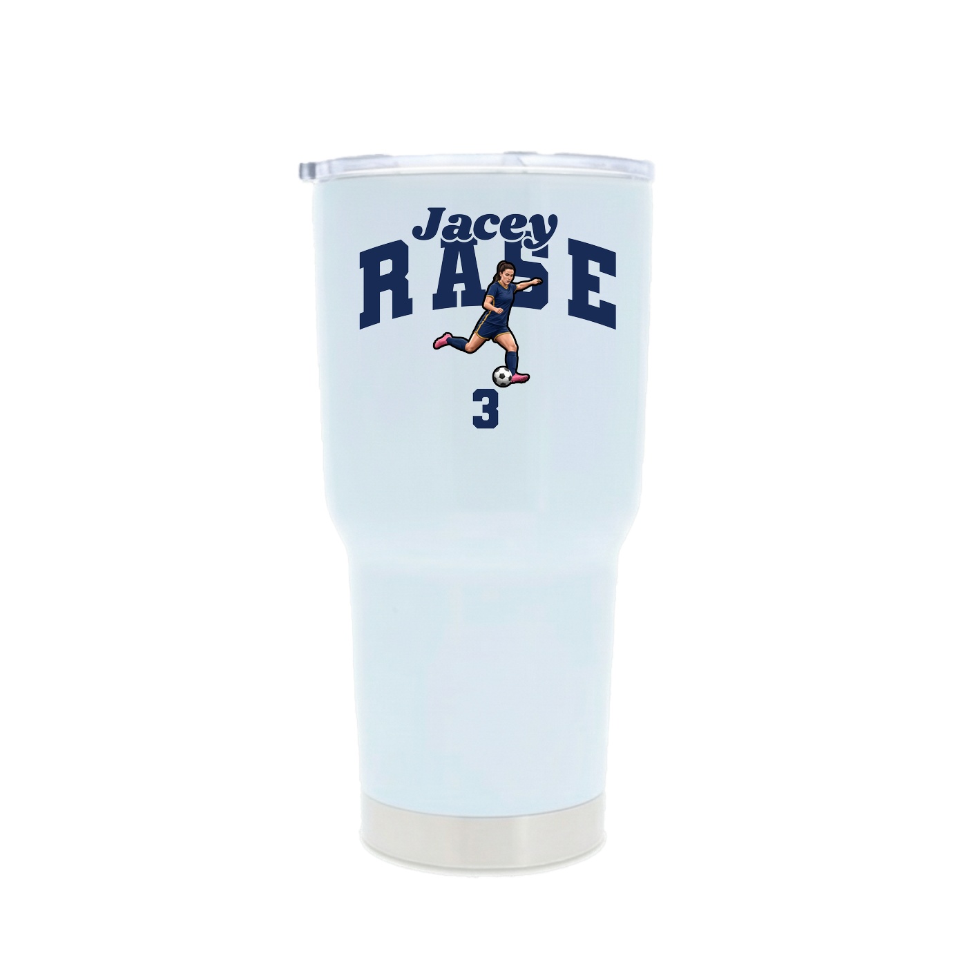 30oz Stainless Steel Tumbler — Signature Arch in White