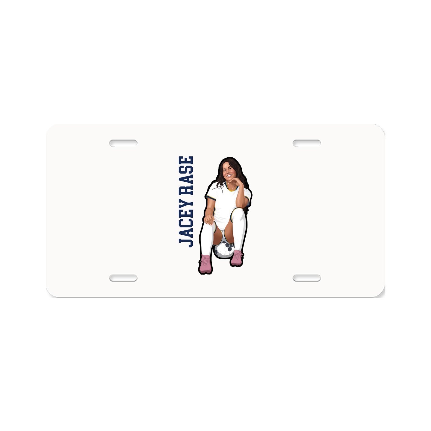 License Plate — Name Vertical in Classic