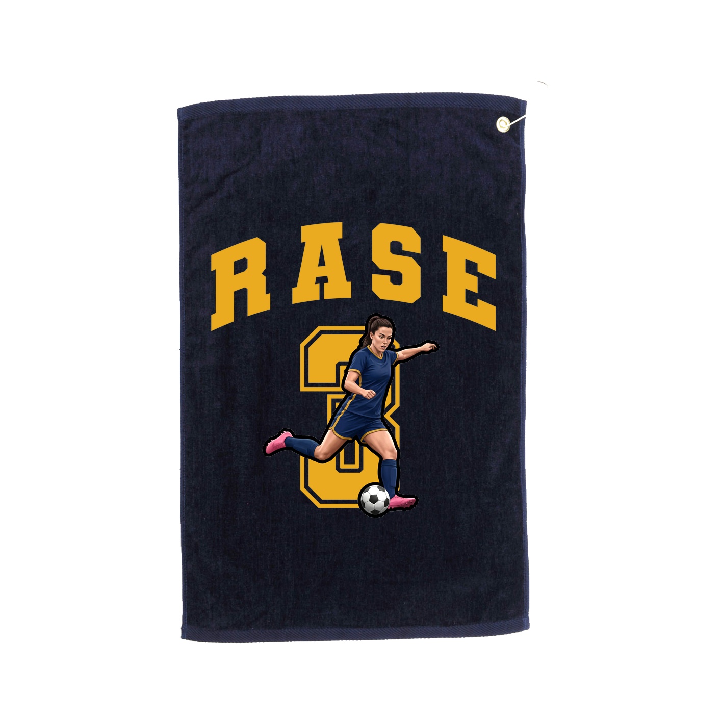Golf Towel — Number in Navy