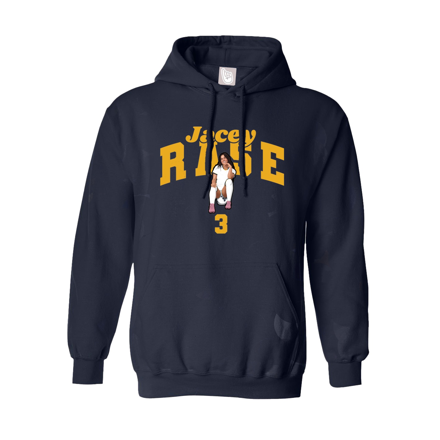 Youth Hoodie — Signature Arch in Navy