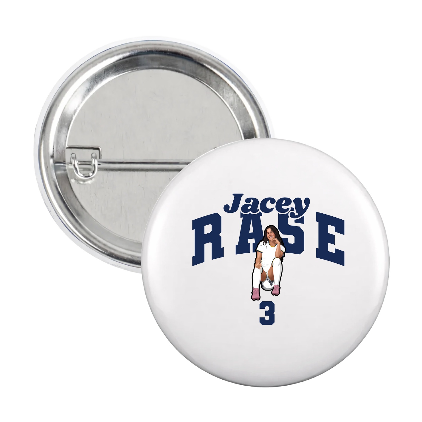 Game Day Button — Signature Arch in White