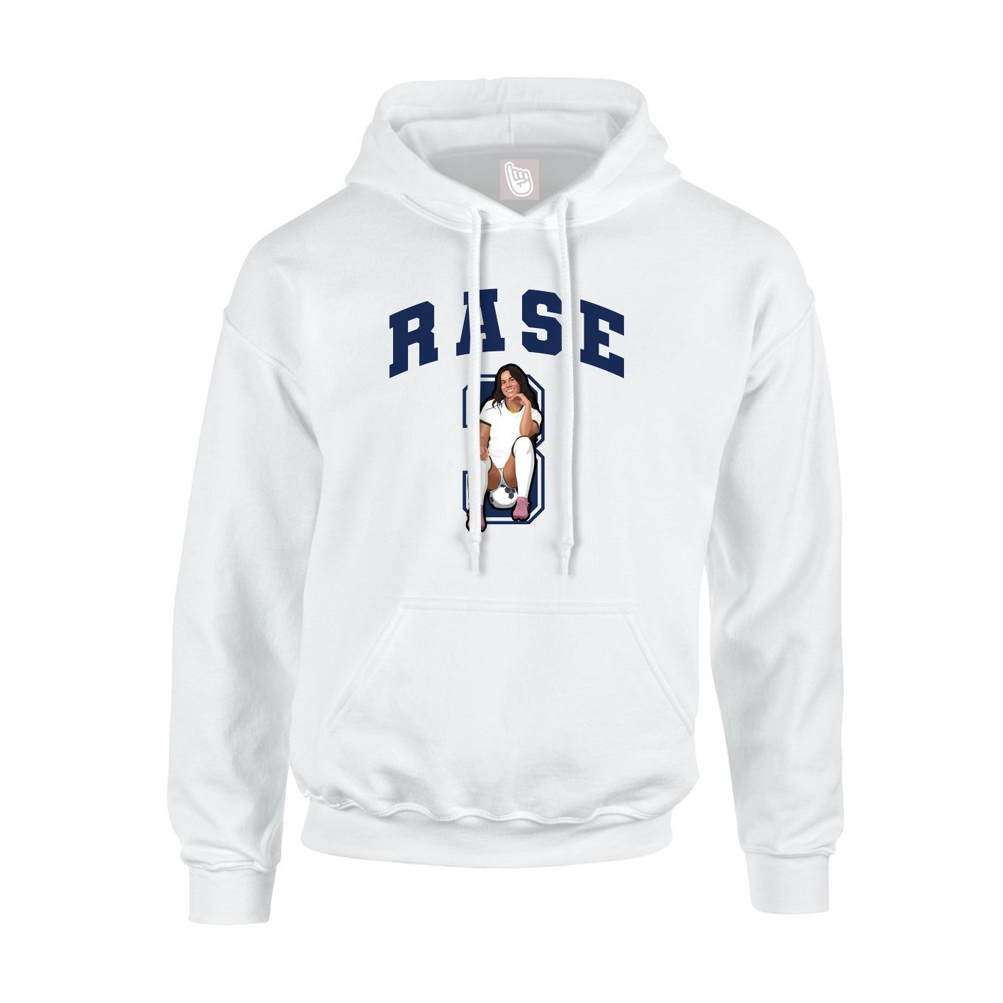Youth Hoodie — Number in White