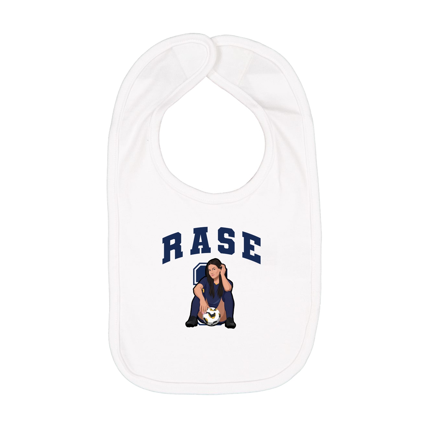 Infant Bib — Number in White