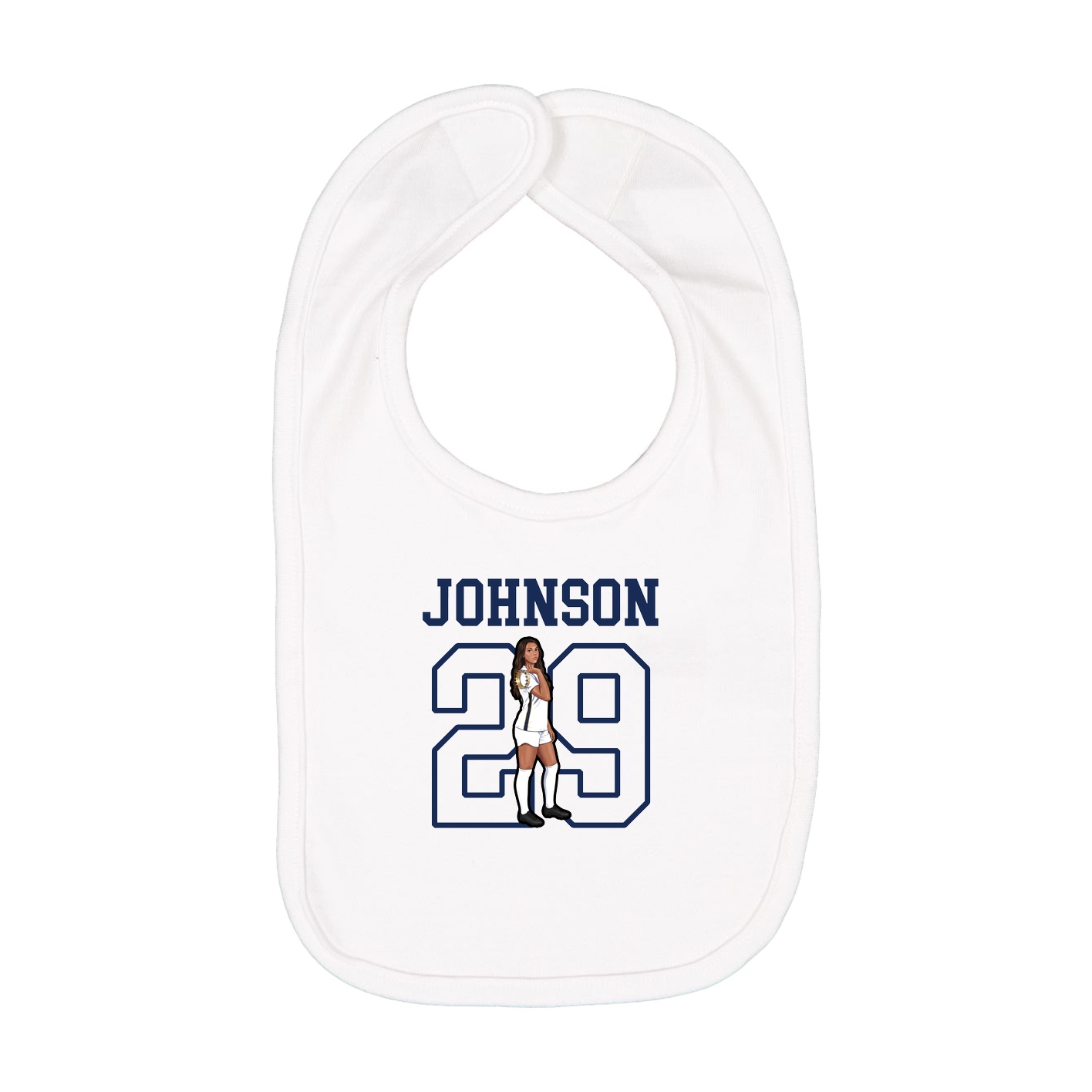 Infant Bib — Shirsey in White