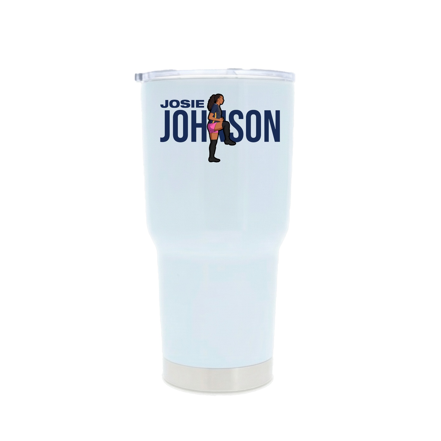30oz Stainless Steel Tumbler — Player Name in White