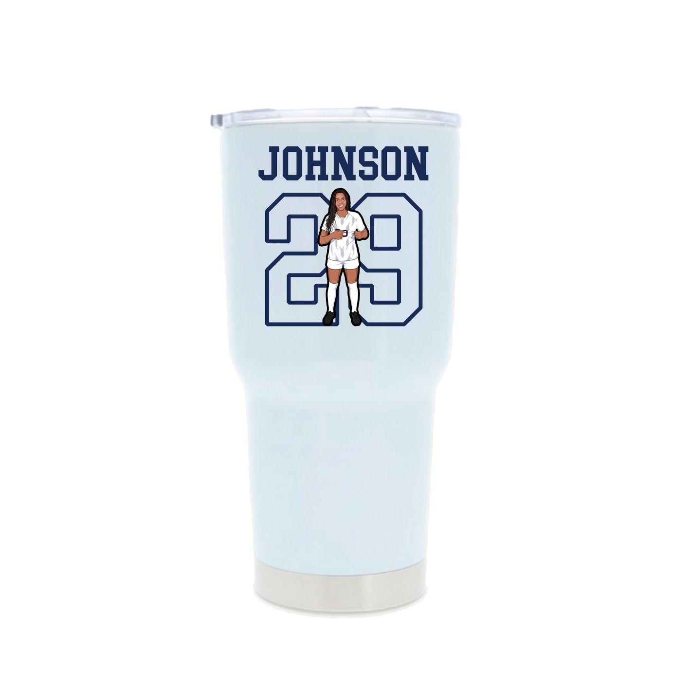 30oz Stainless Steel Tumbler — Shirsey in White