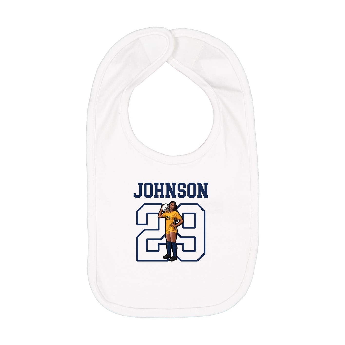Infant Bib — Shirsey in White