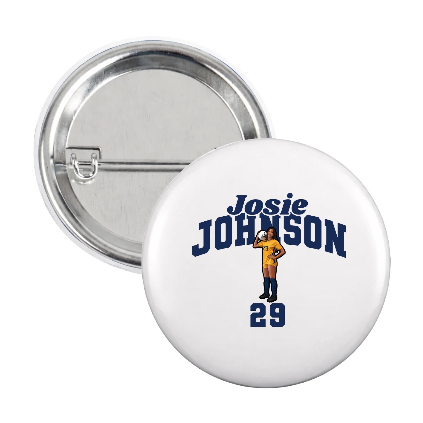 Game Day Button — Signature Arch in White