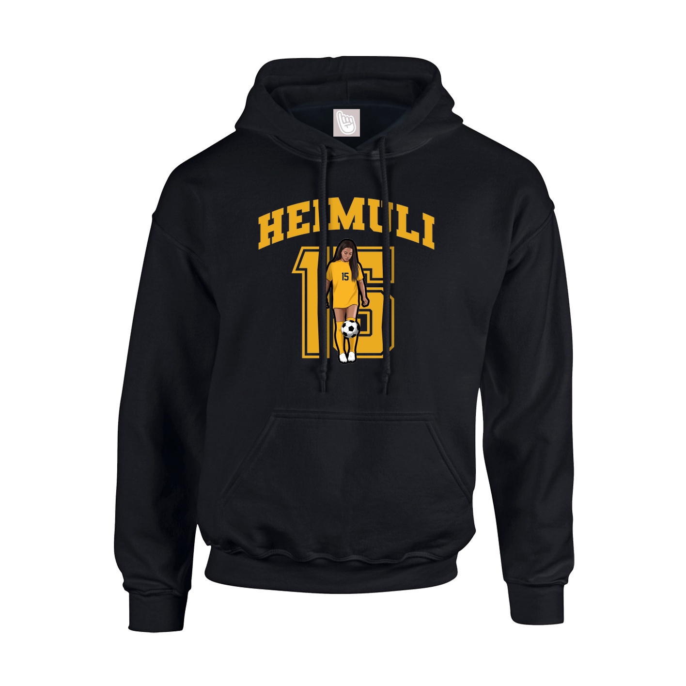 Hoodie — Number in Black