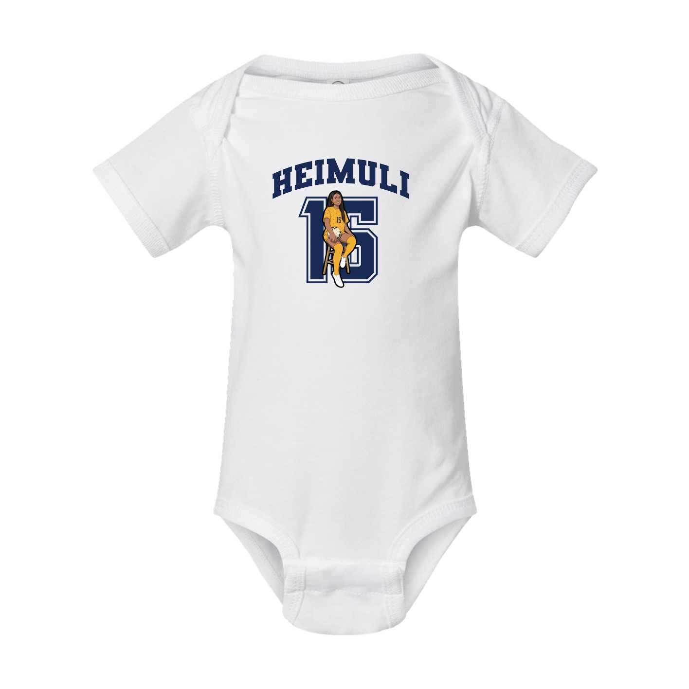 Baby Onesie — Number in White