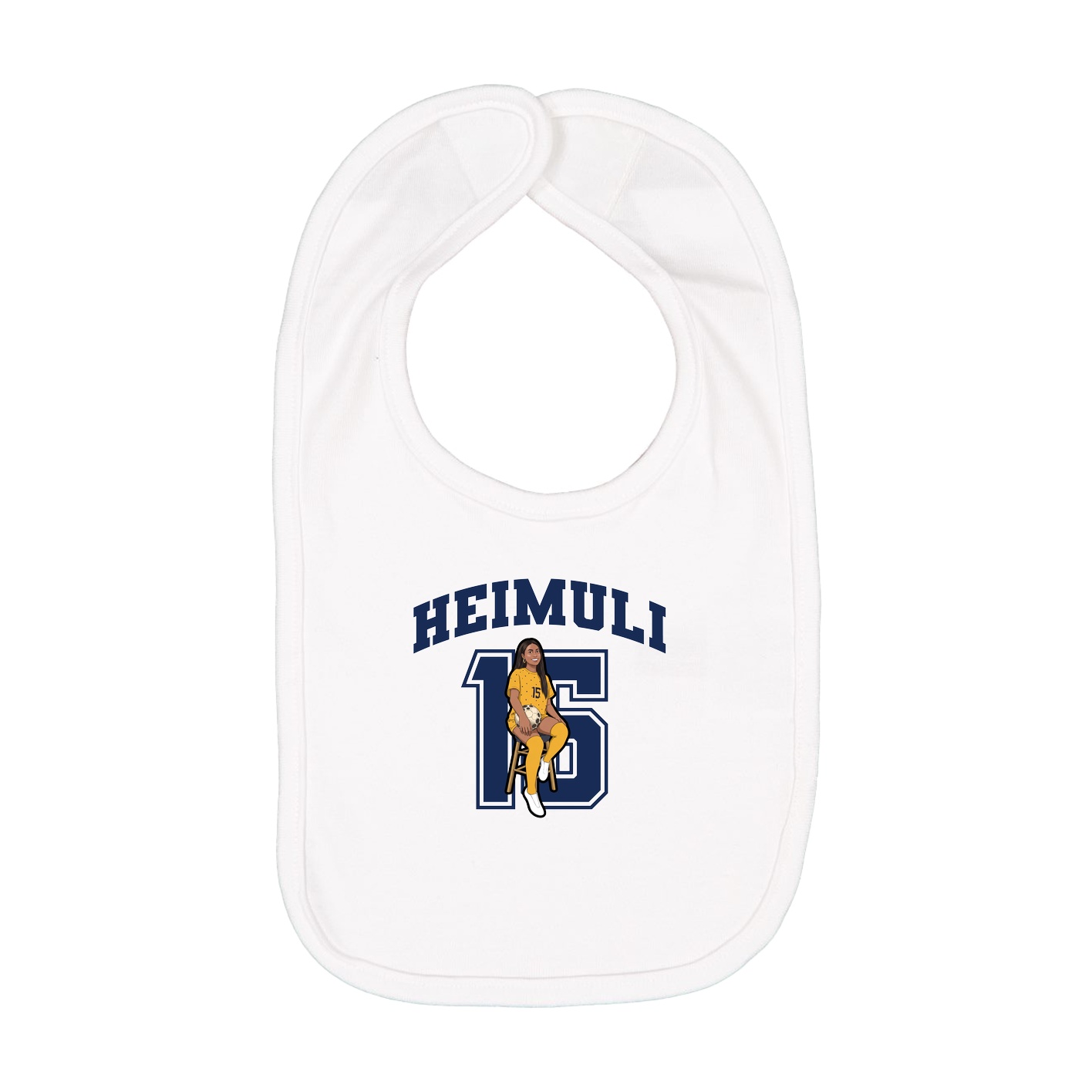 Infant Bib — Number in White
