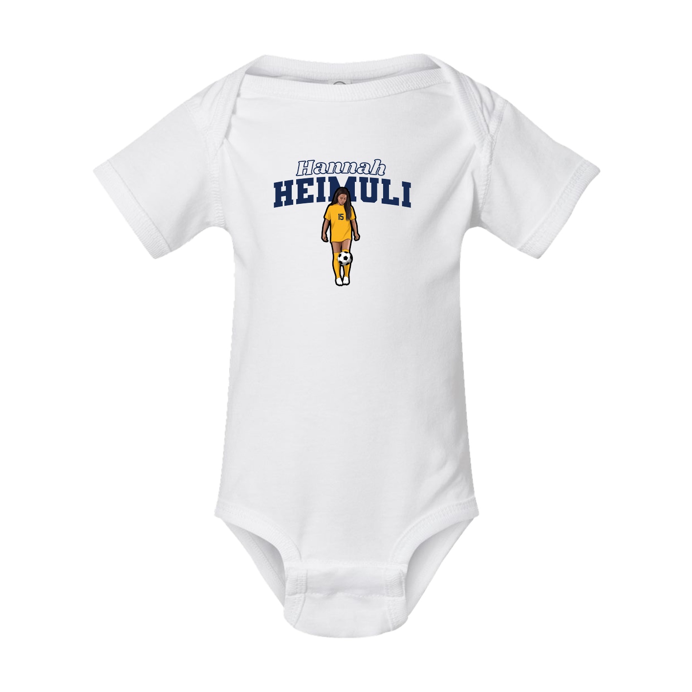 Baby Onesie — Name Arch in White