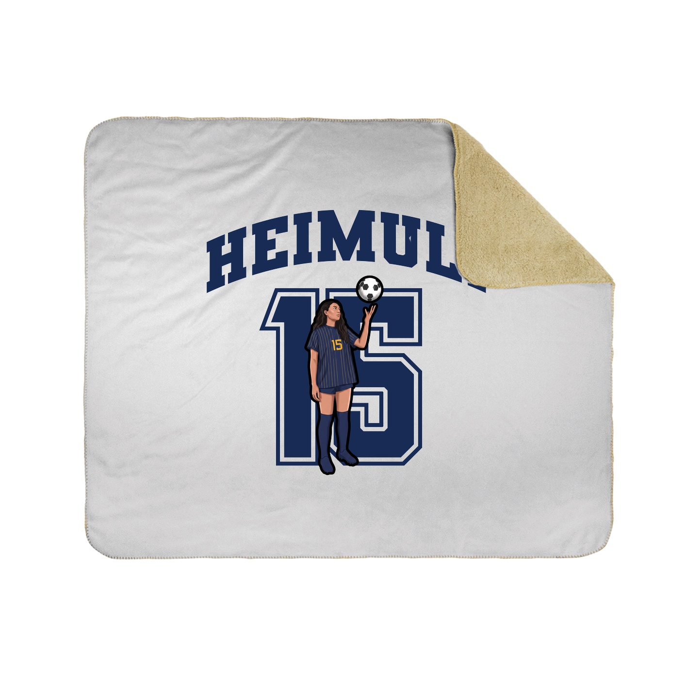 Throw Blanket — Number in White