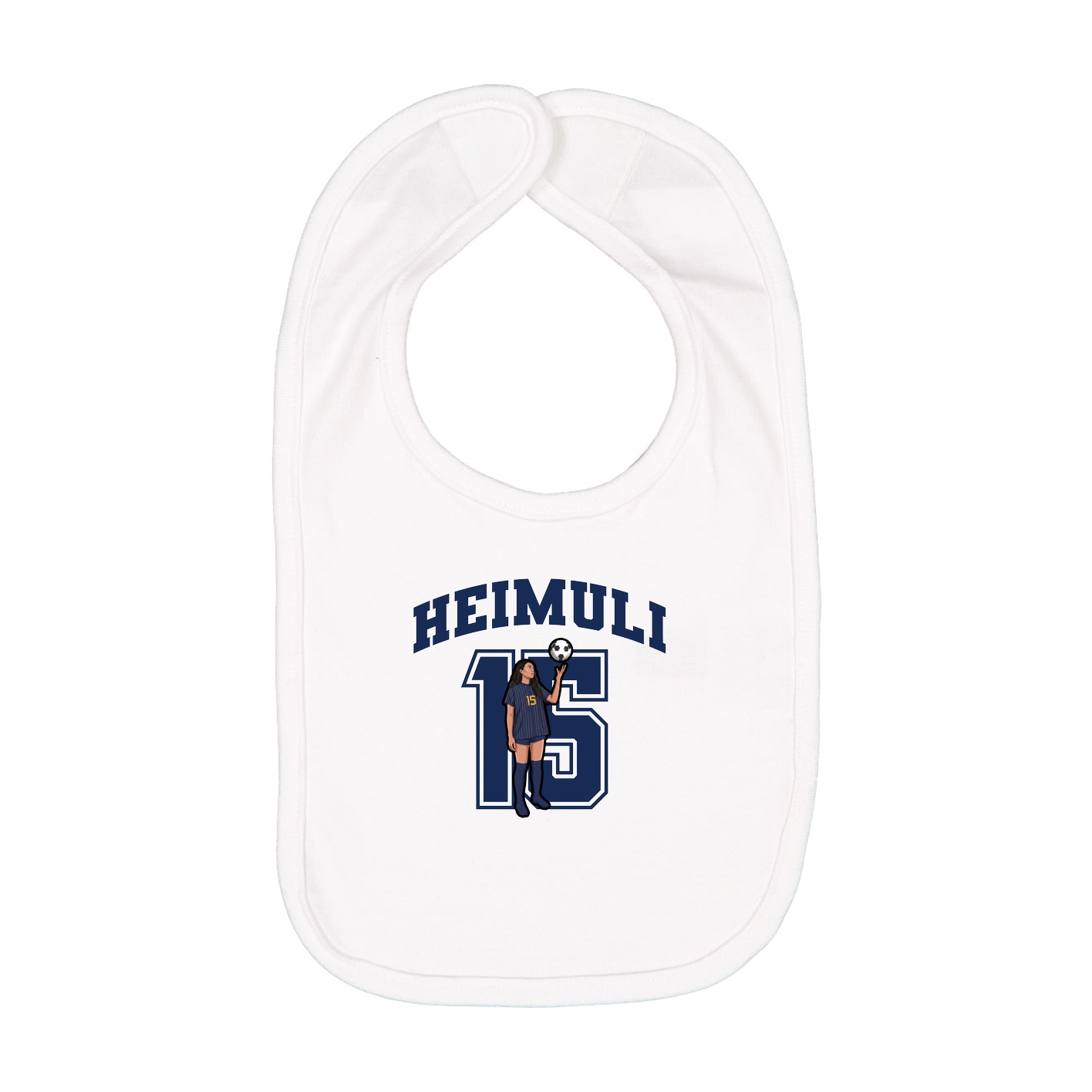 Infant Bib — Number in White