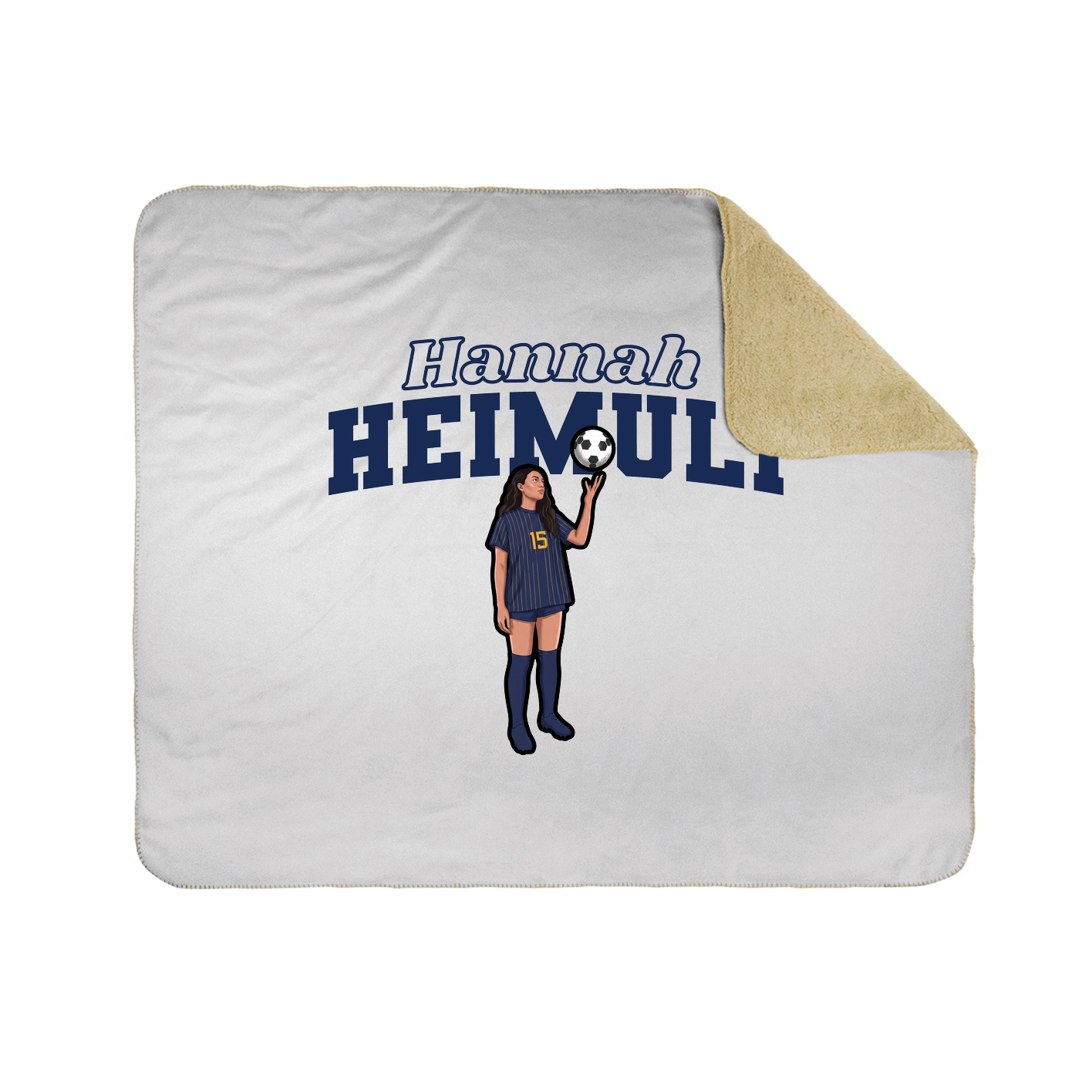 Throw Blanket — Name Arch in White
