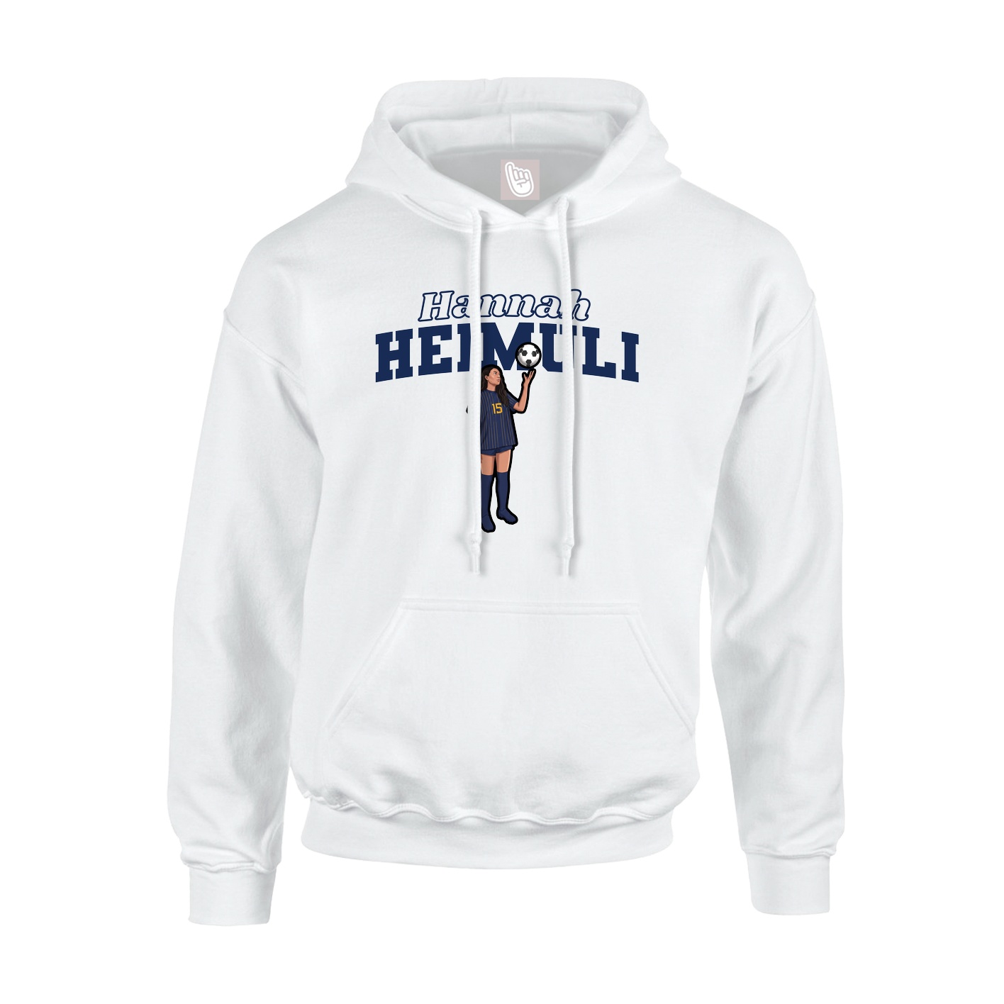 Hoodie — Name Arch in White