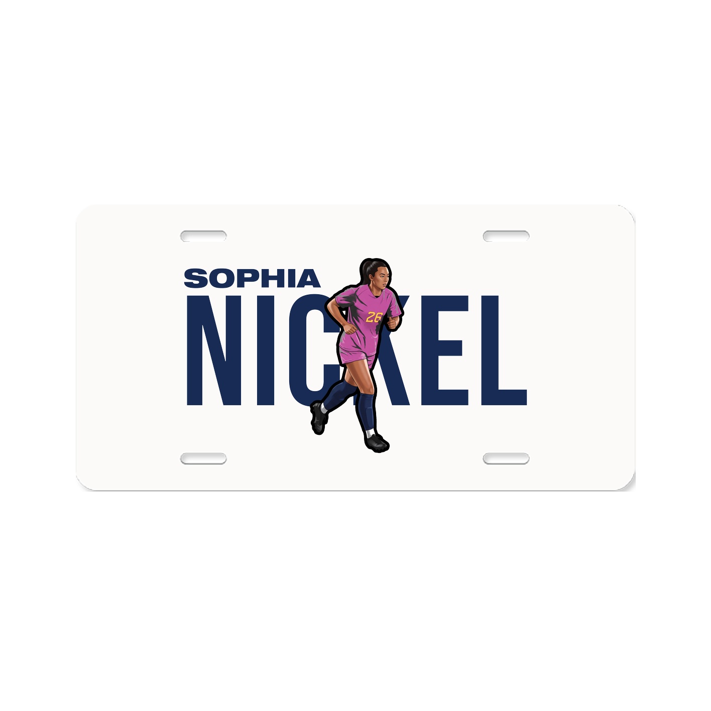 License Plate — Player Name in Classic