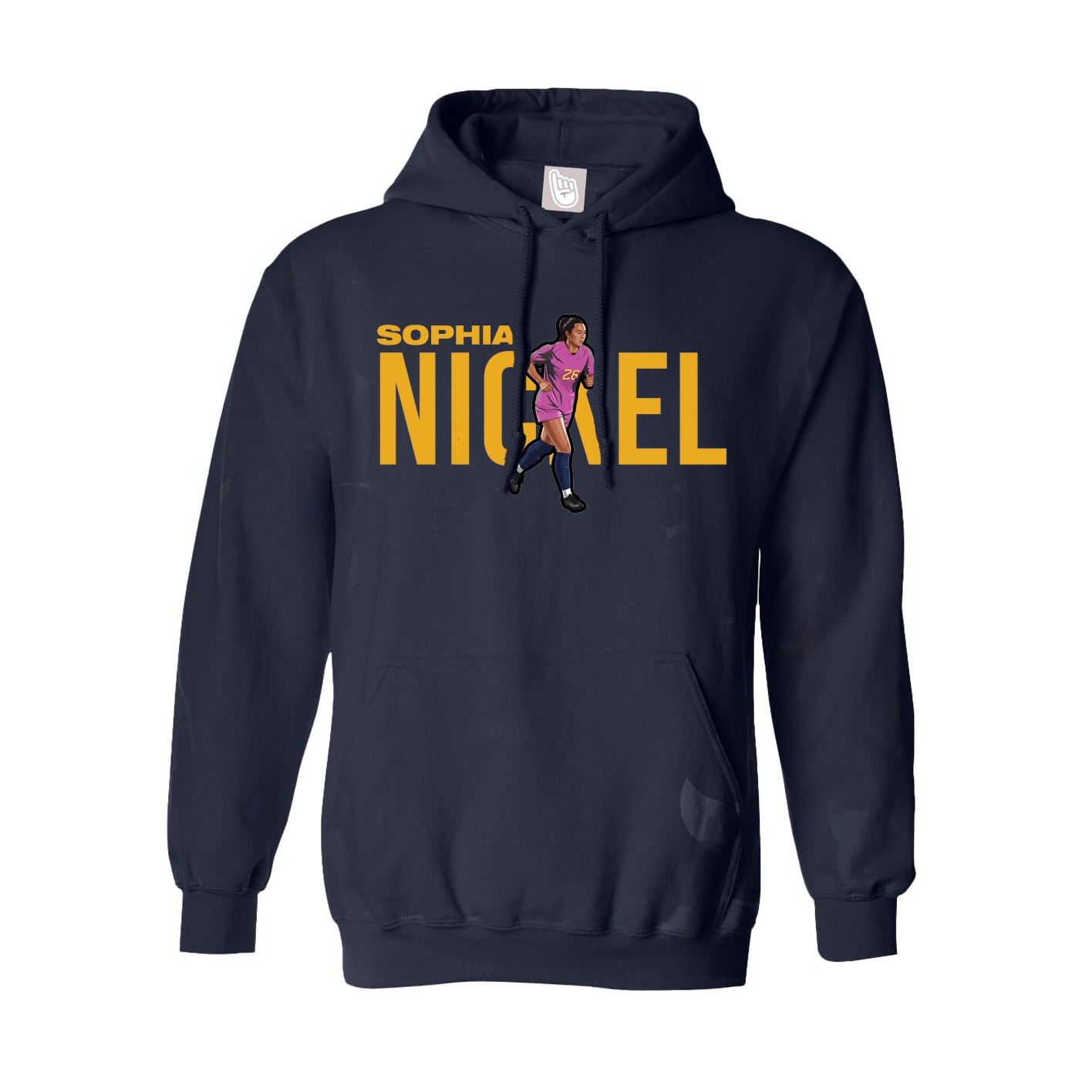 Hoodie — Player Name in Navy