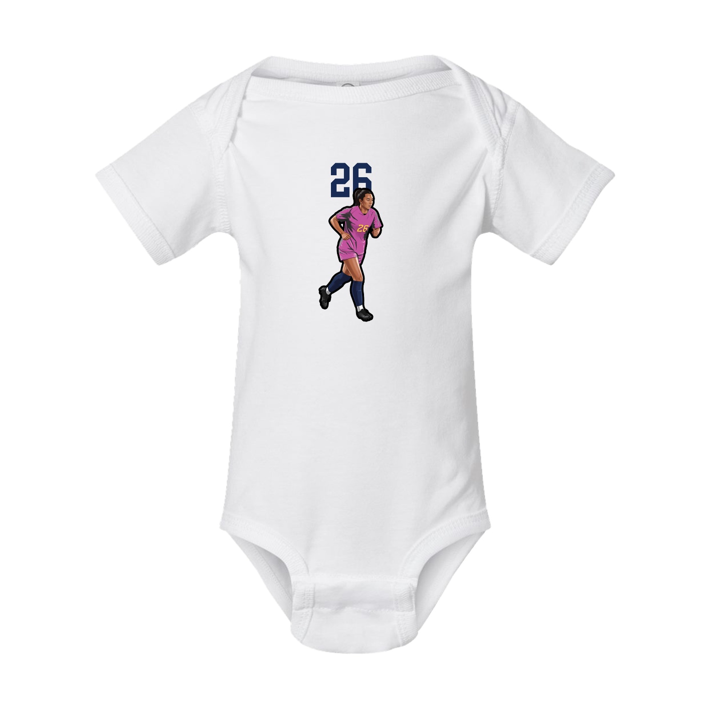 Baby Onesie — Number Top in White