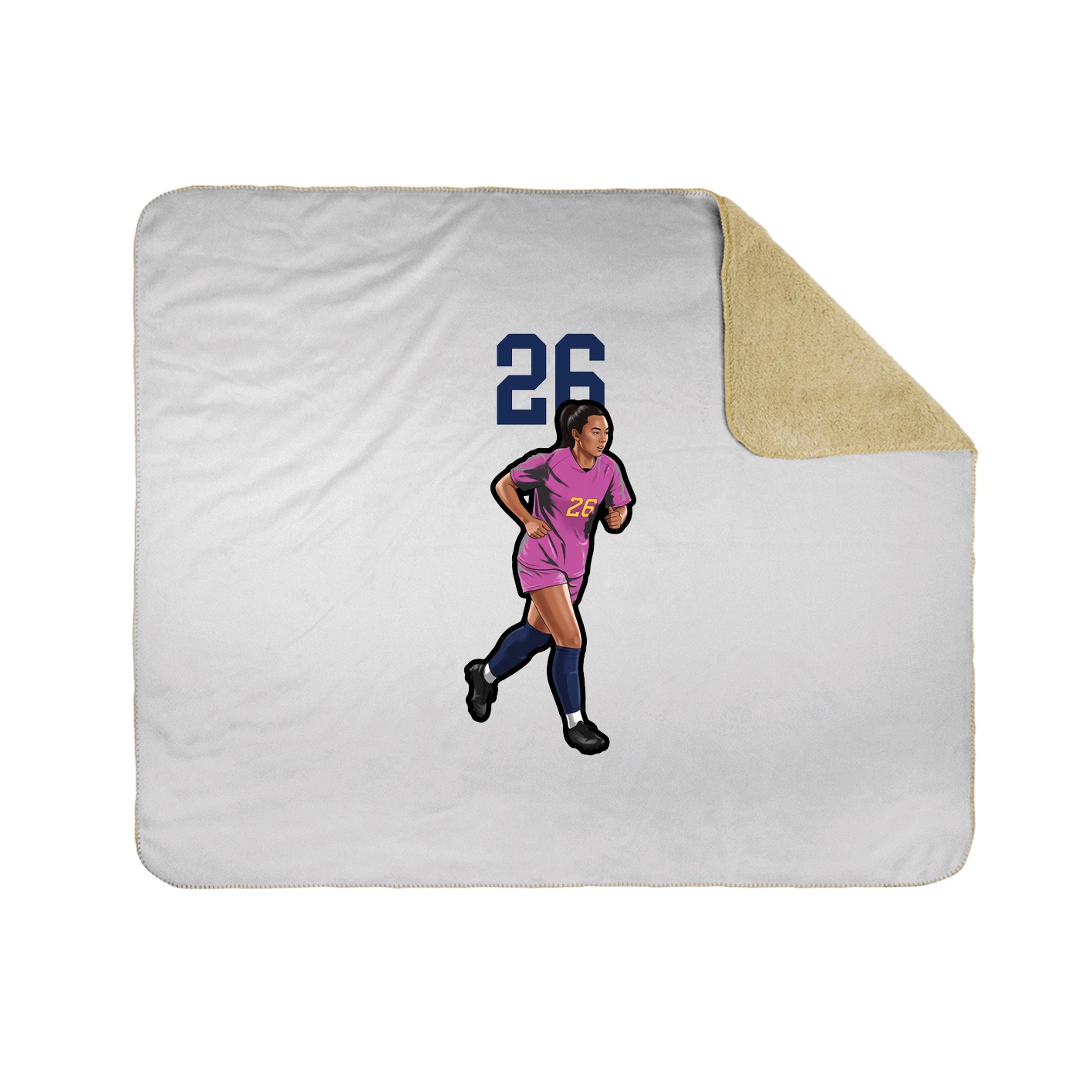 Throw Blanket — Number Top in White