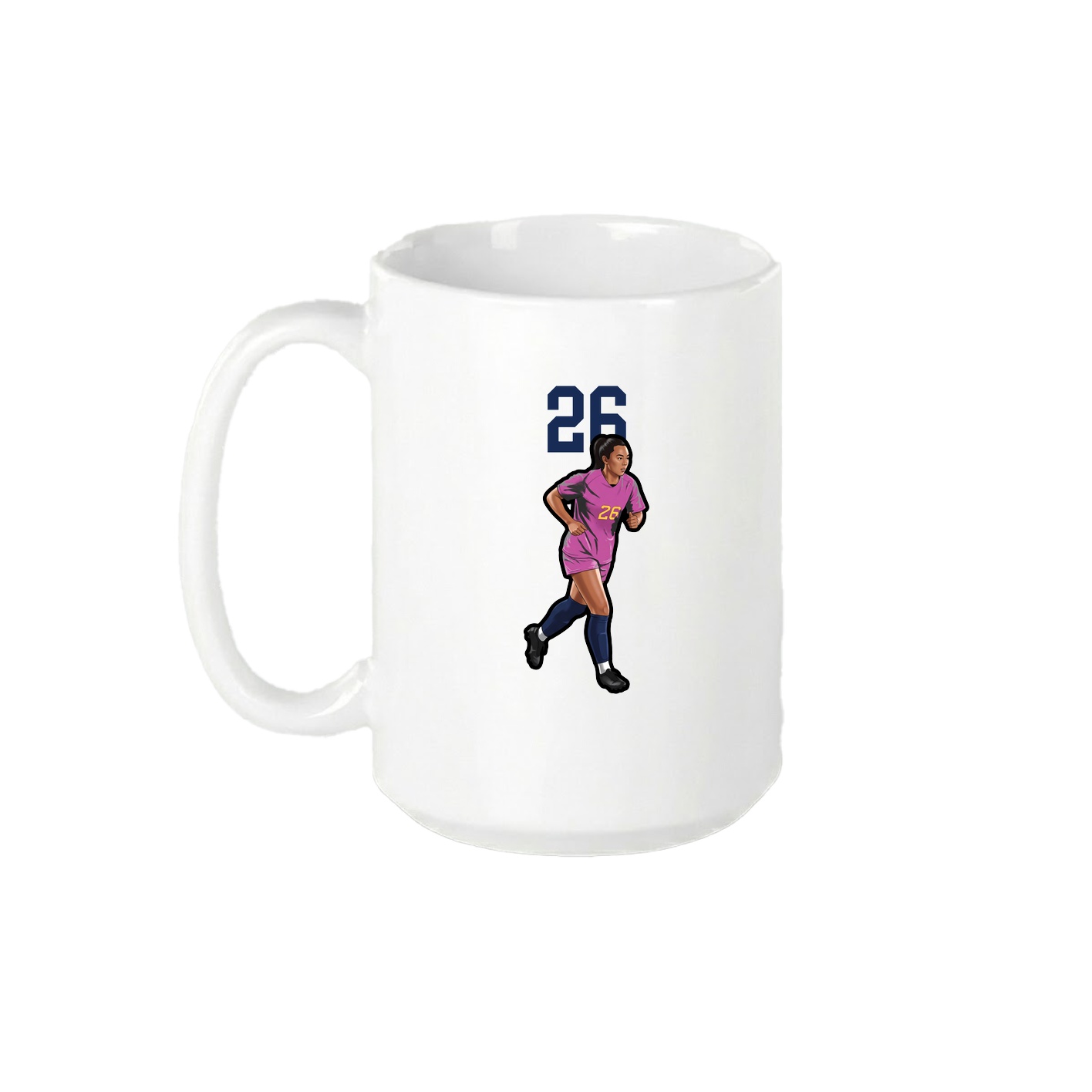 15oz Coffee Mug — Number Top in White