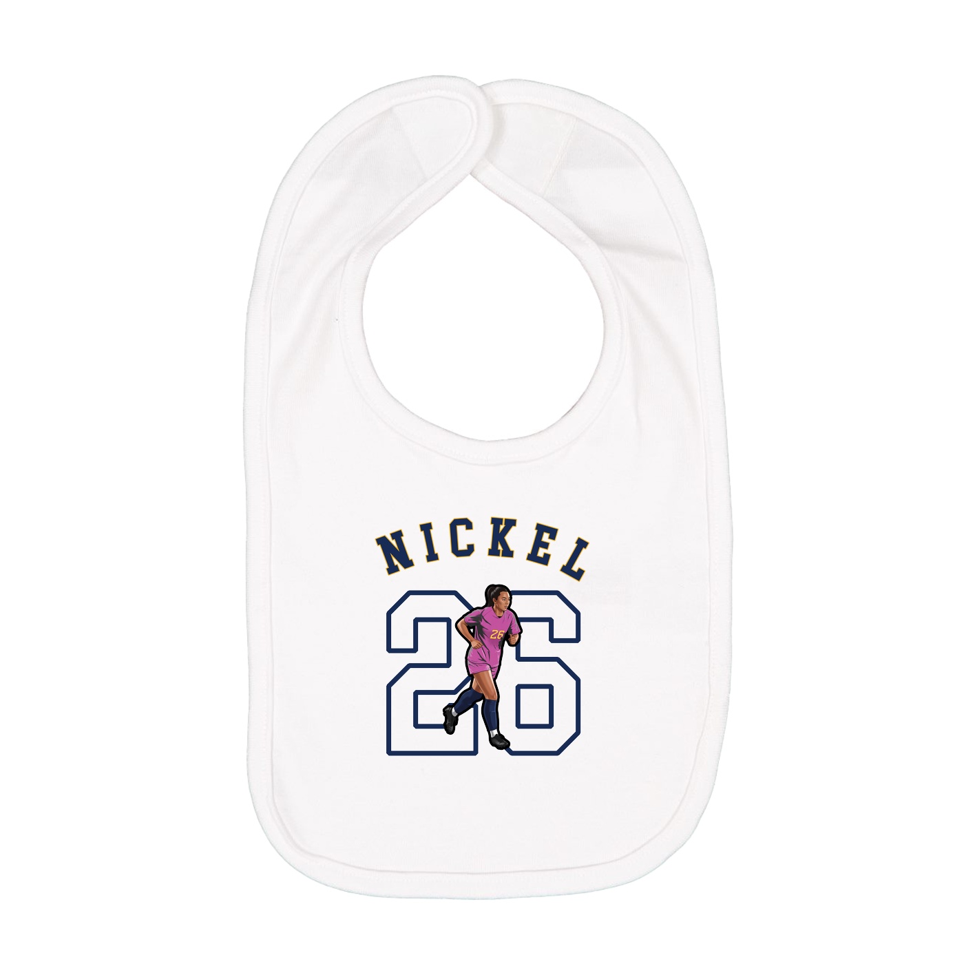 Infant Bib — Shirsey Arch in White
