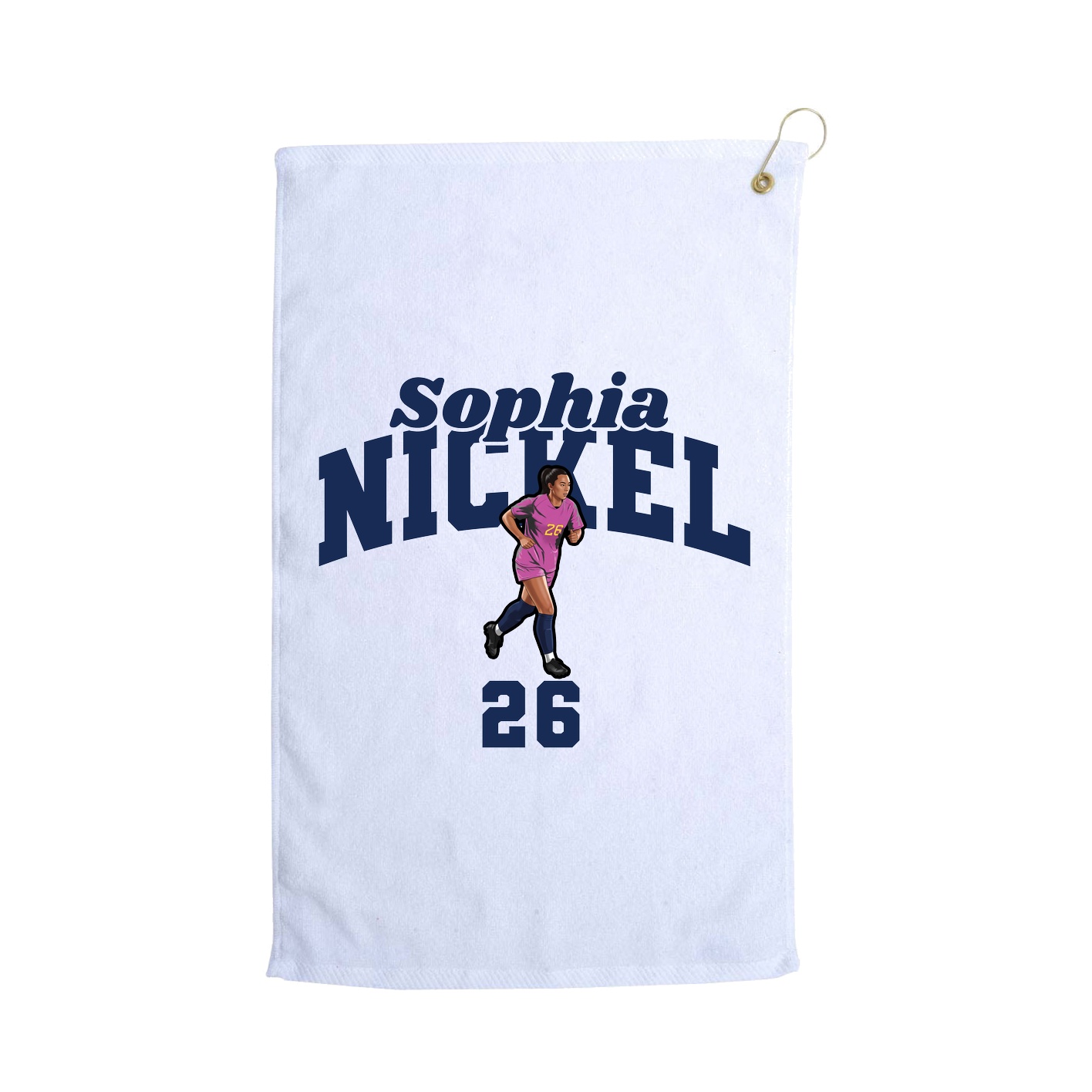 Golf Towel — Signature Arch in White