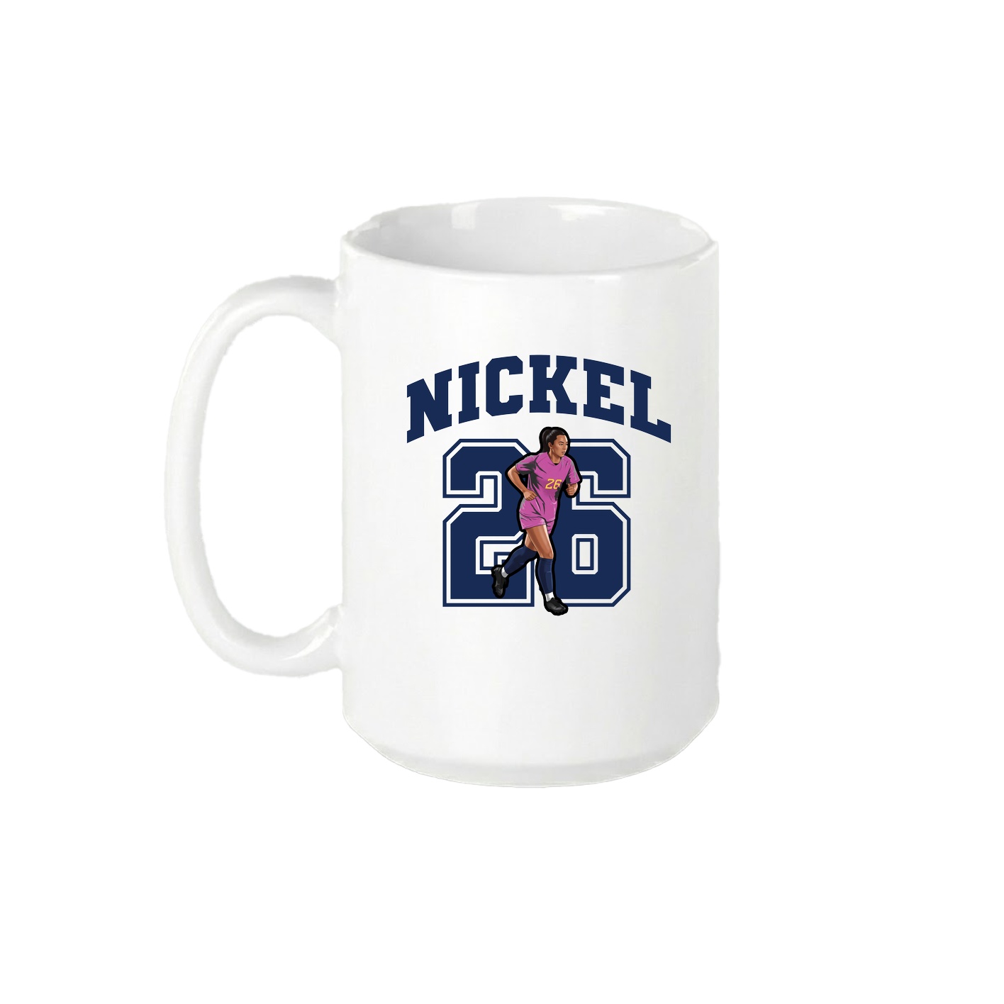 15oz Coffee Mug — Number in White