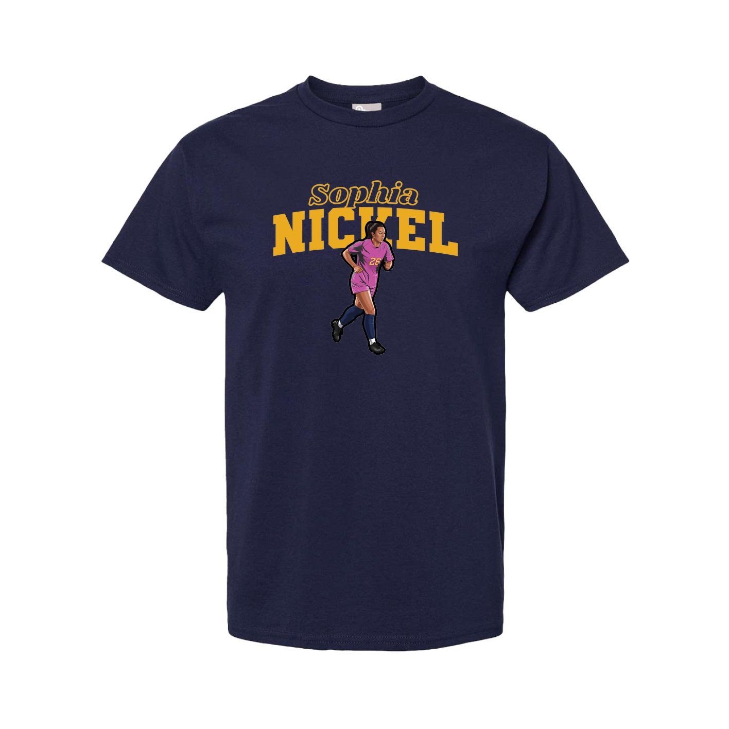Youth Tee — Name Arch in Navy