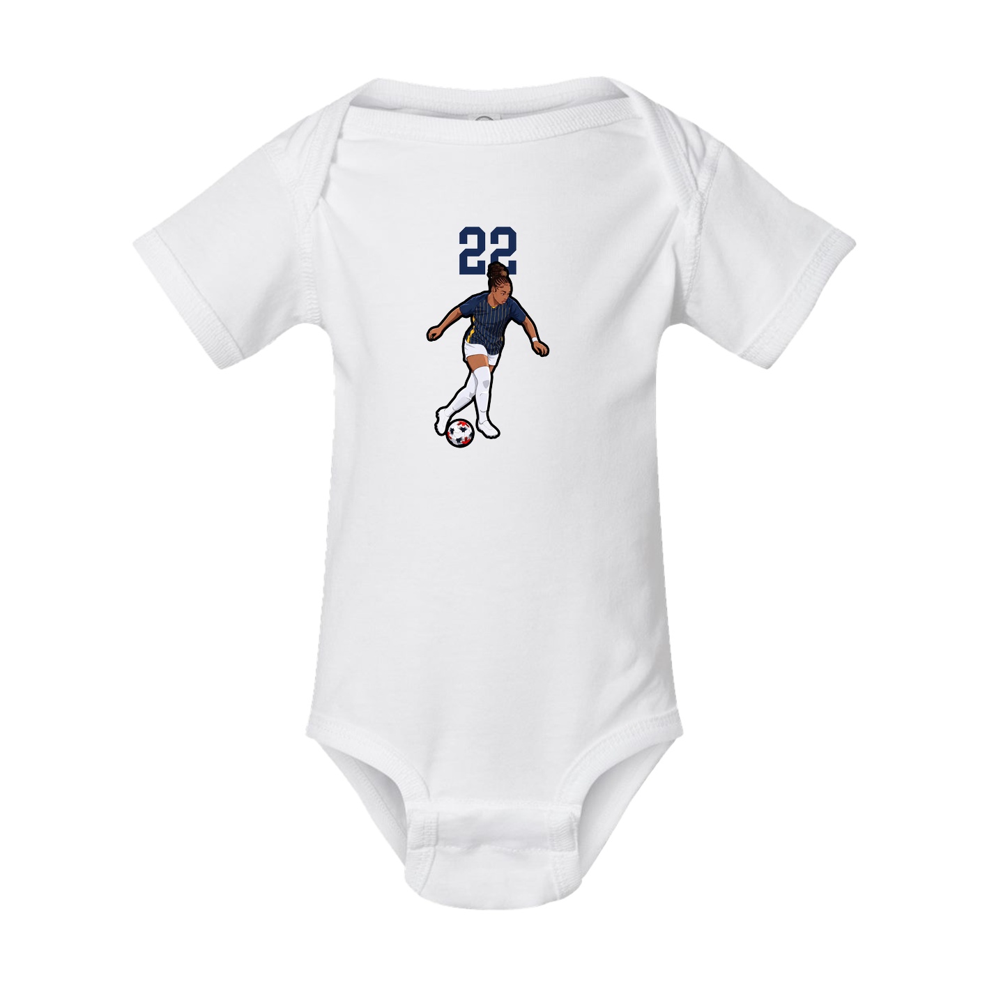 Baby Onesie — Number Top in White